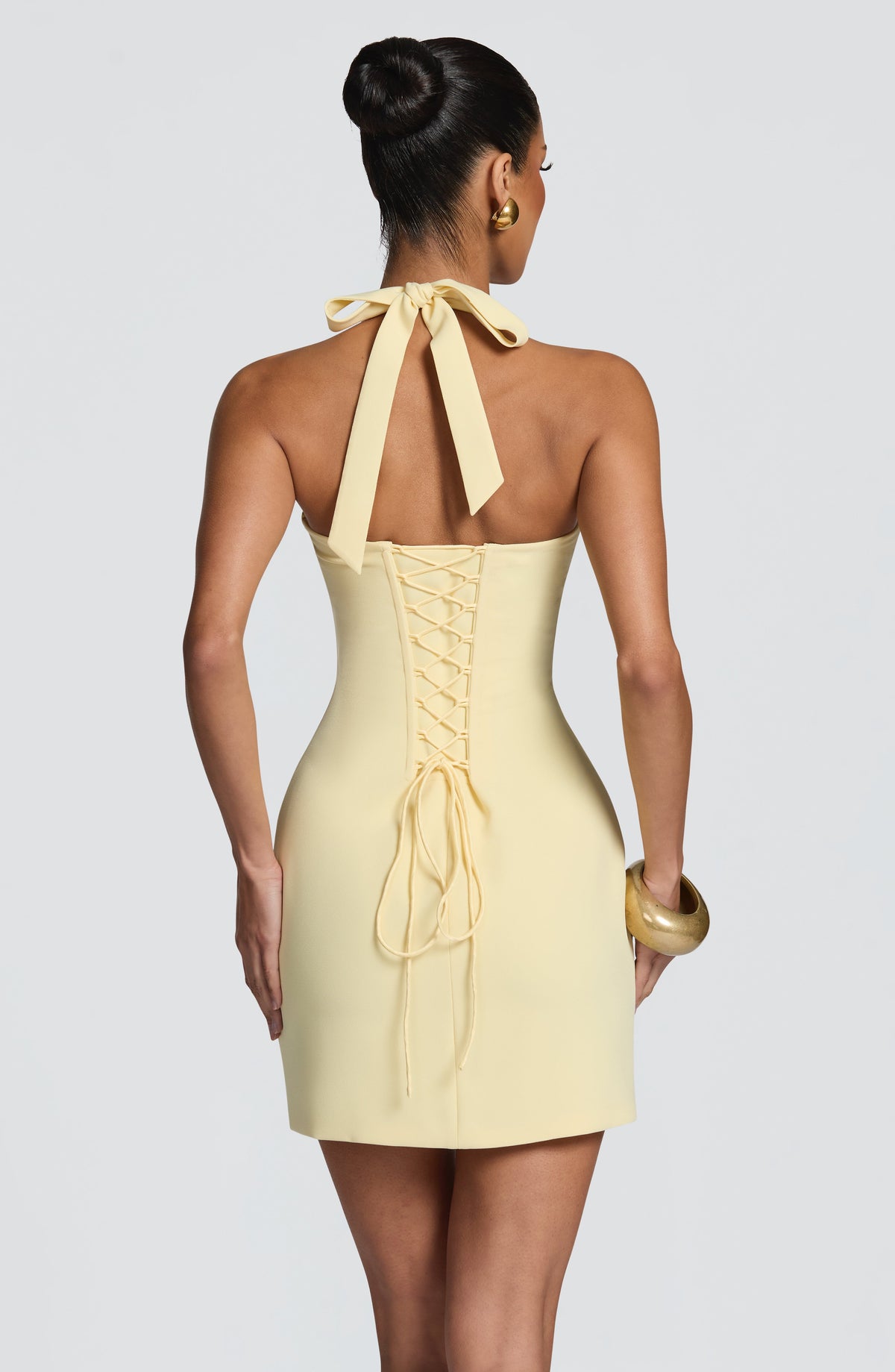 Flourenne Cassara Mini Dress in Lemon