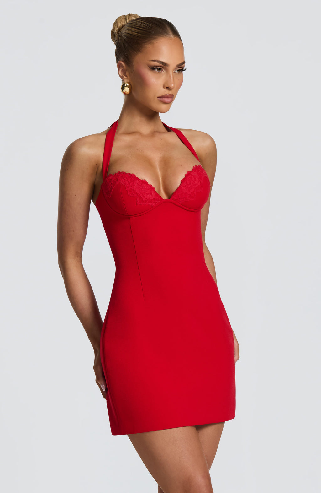 Flourenne Cassara Mini Dress in Red