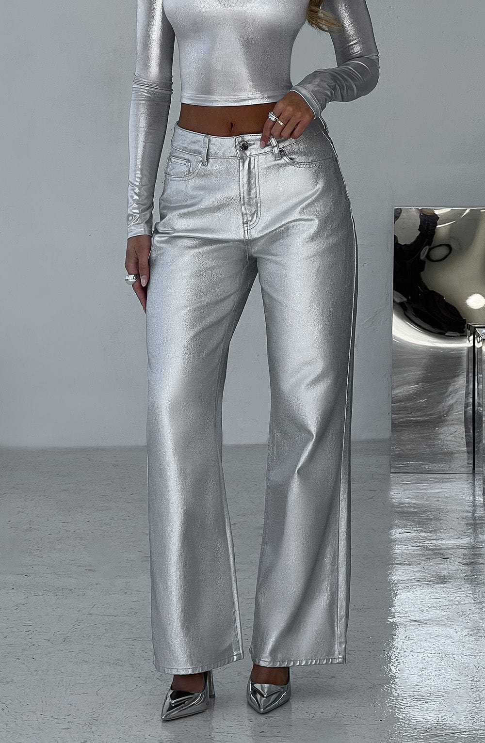 Flourenne Cassidine Pants in Silver