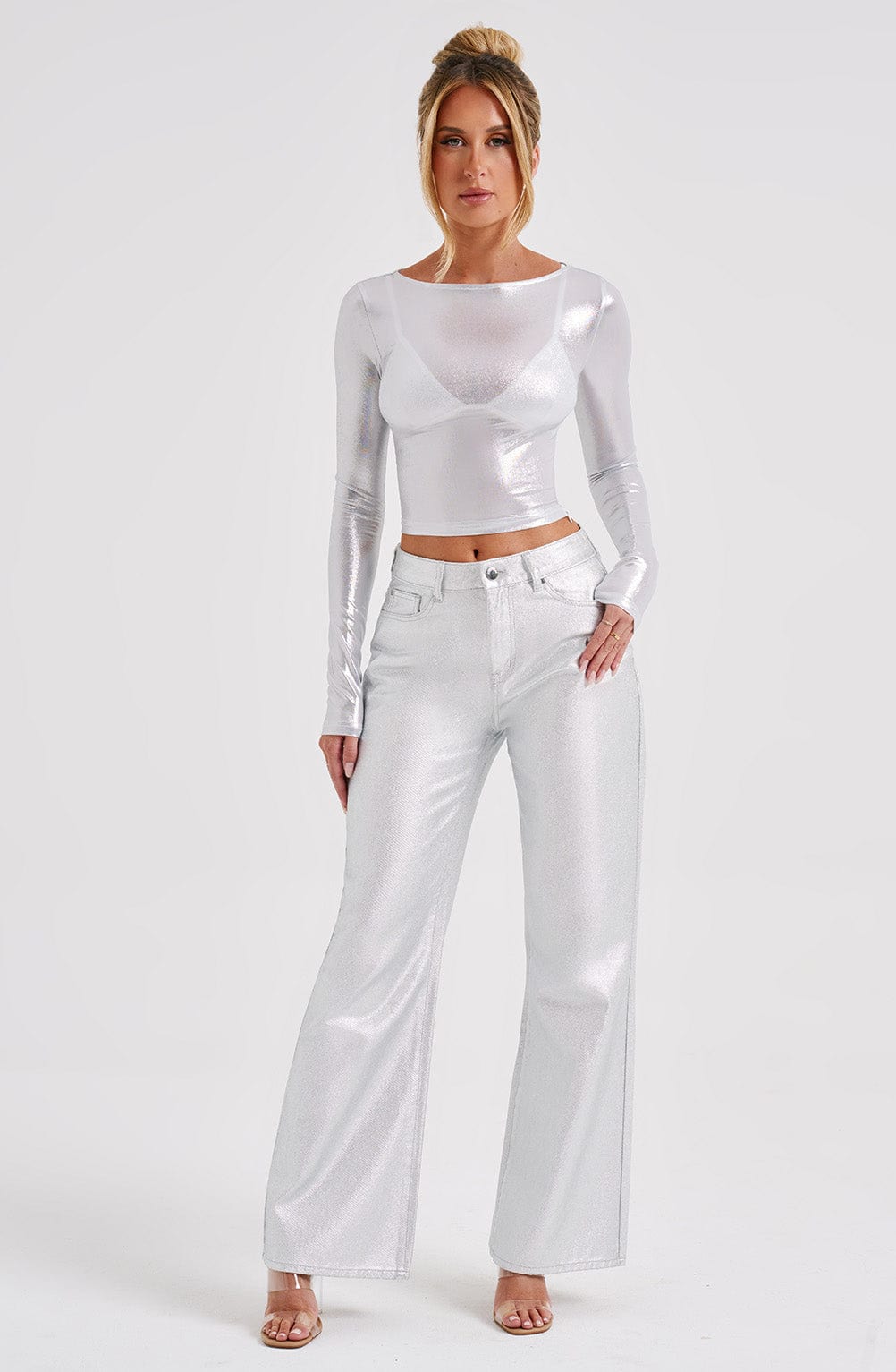 Flourenne Cassidine Pants in Silver