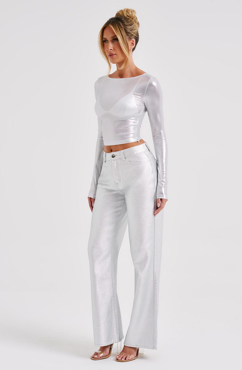 Flourenne Cassidine Pants in Silver