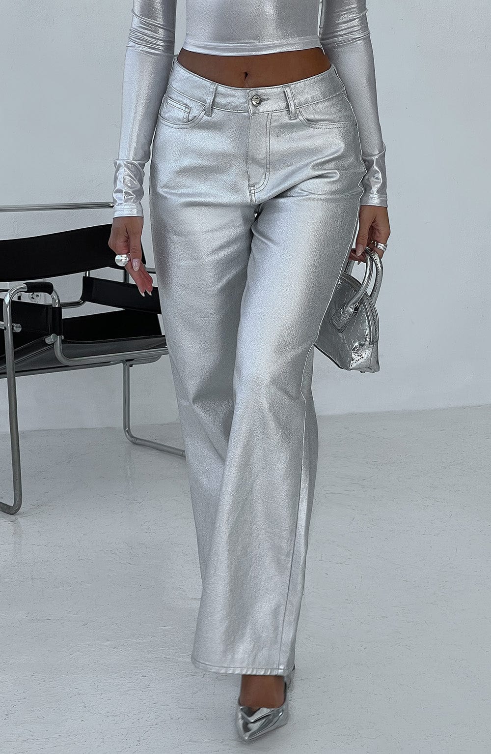 Flourenne Cassidine Pants in Silver
