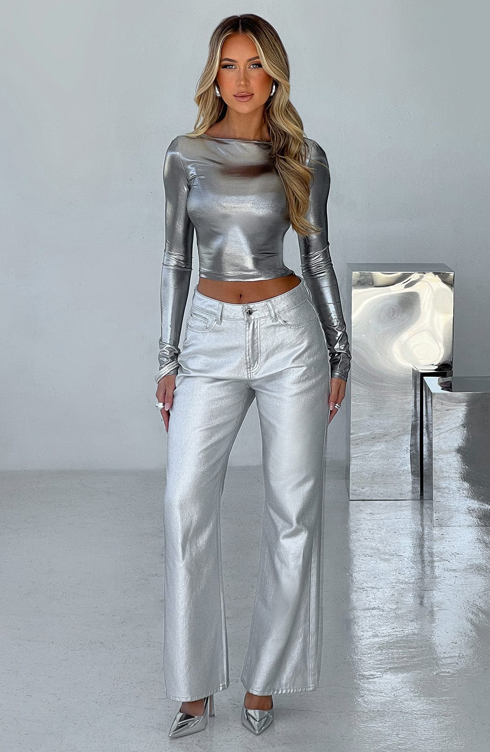 Flourenne Cassidine Pants in Silver