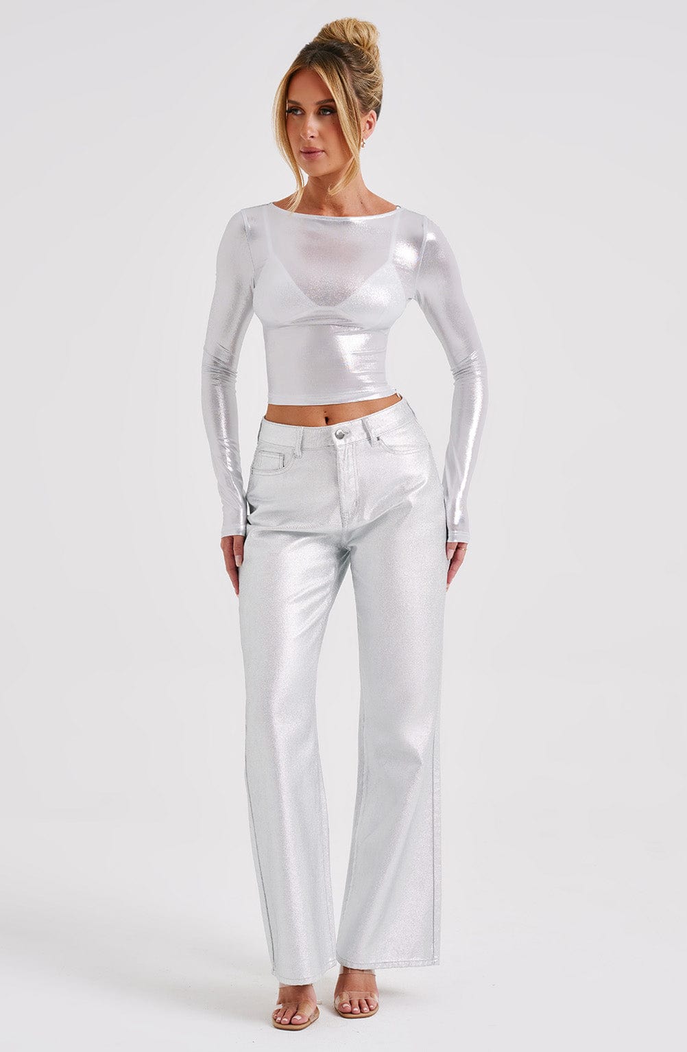 Flourenne Cassidine Pants in Silver