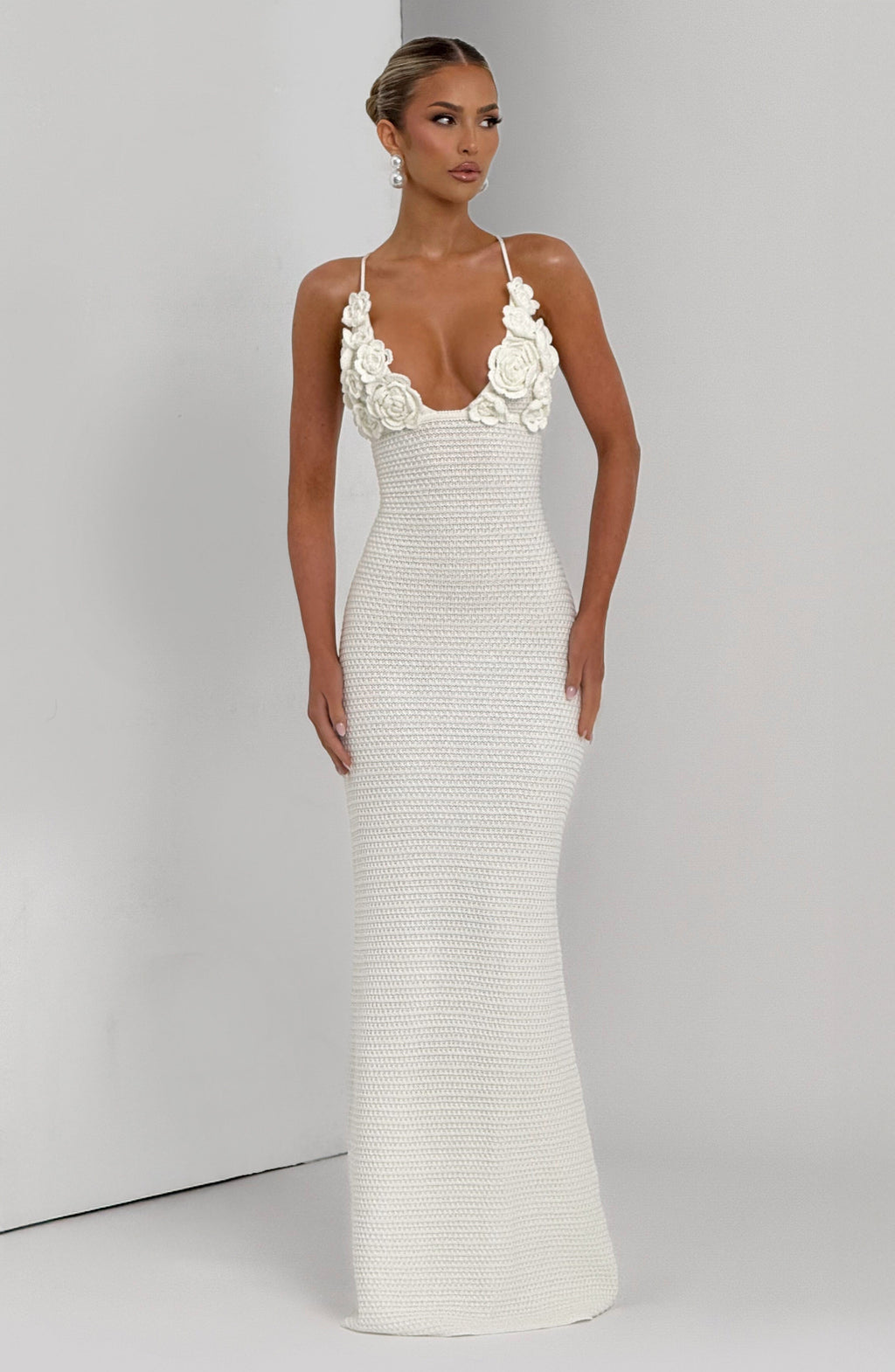 Flourenne Celanya Maxi Dress in Ivory