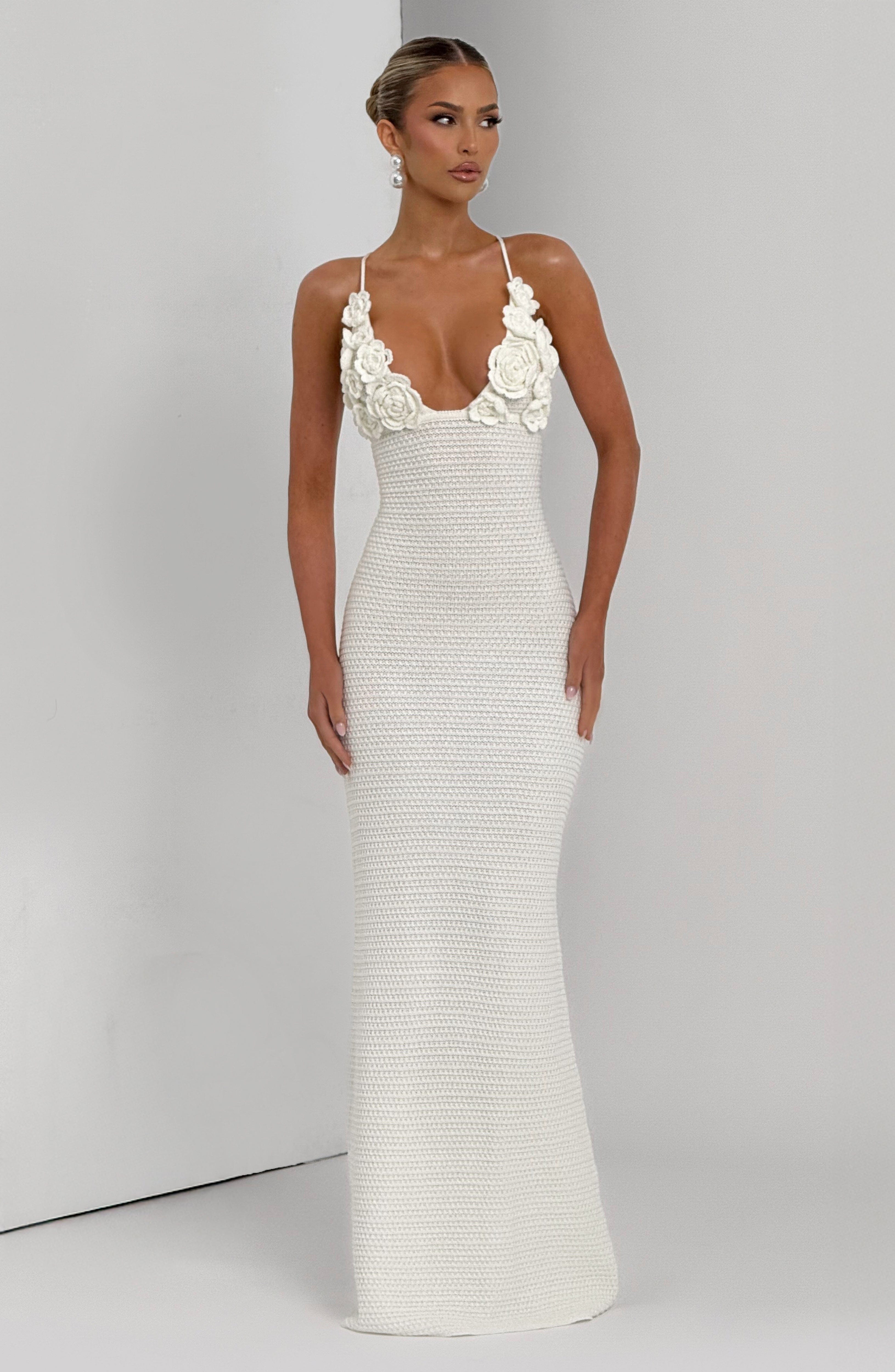 Flourenne Celanya Maxi Dress in Ivory