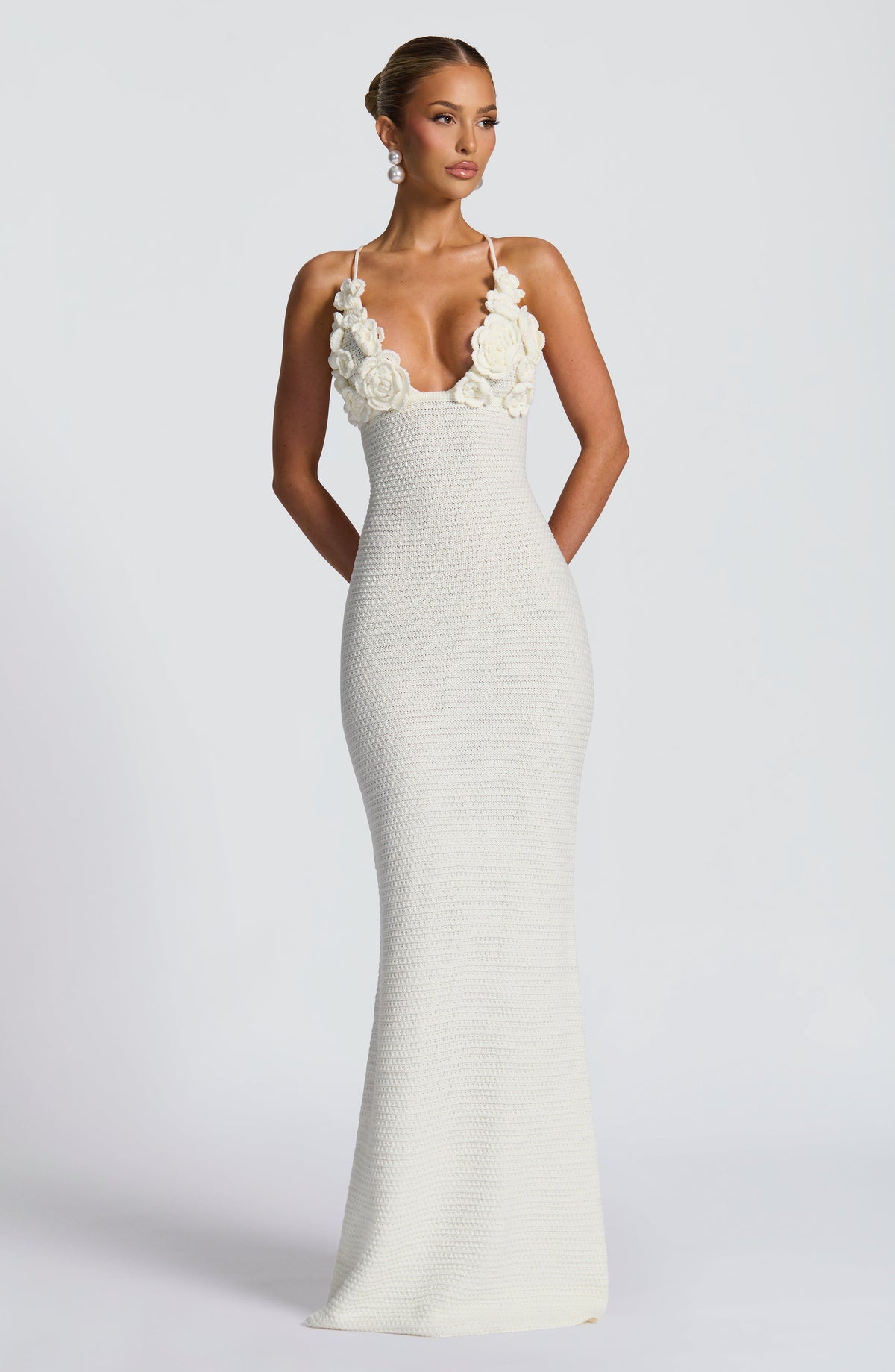 Flourenne Celanya Maxi Dress in Ivory