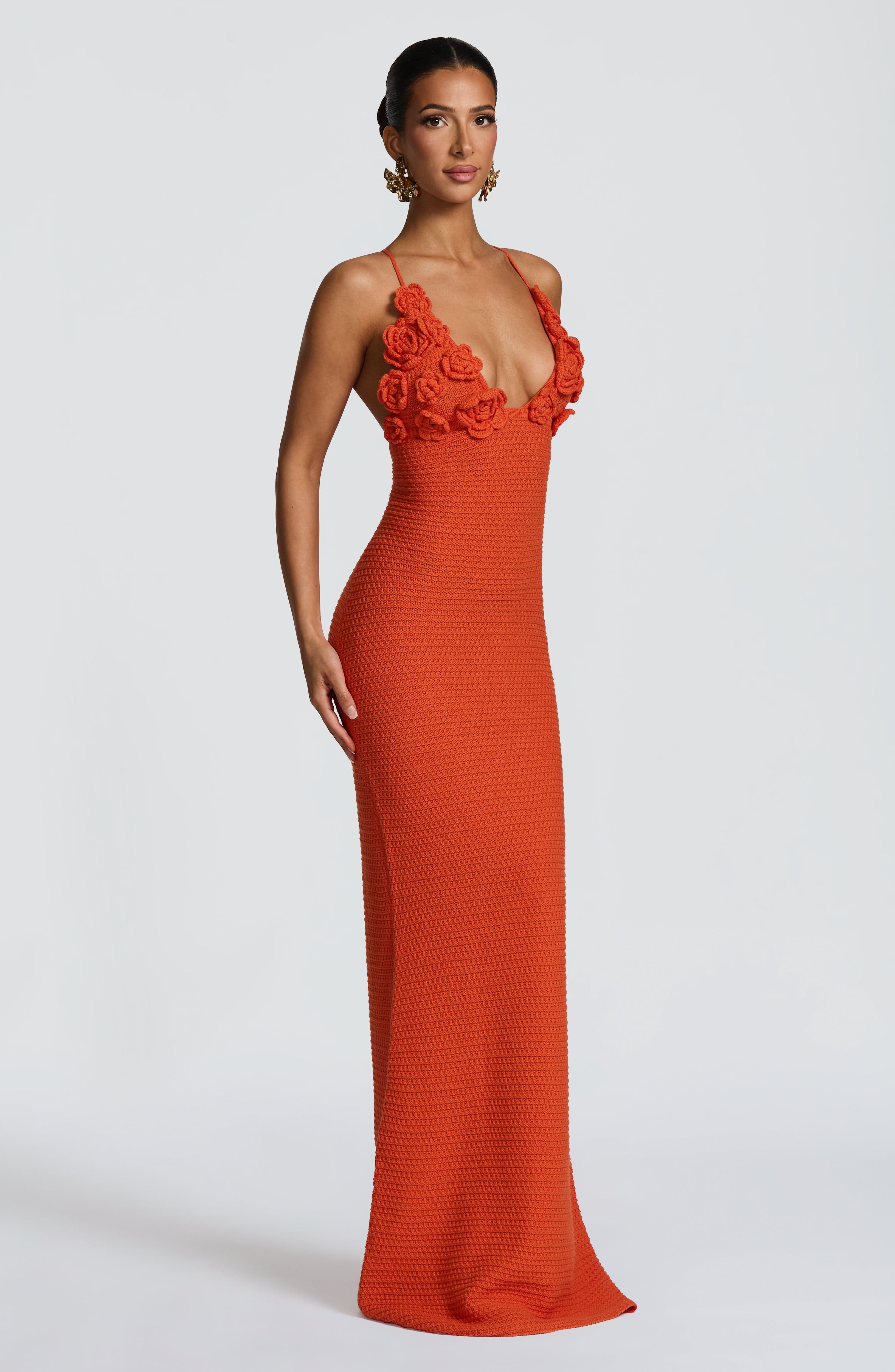 Flourenne Celanya Maxi Dress in Orange