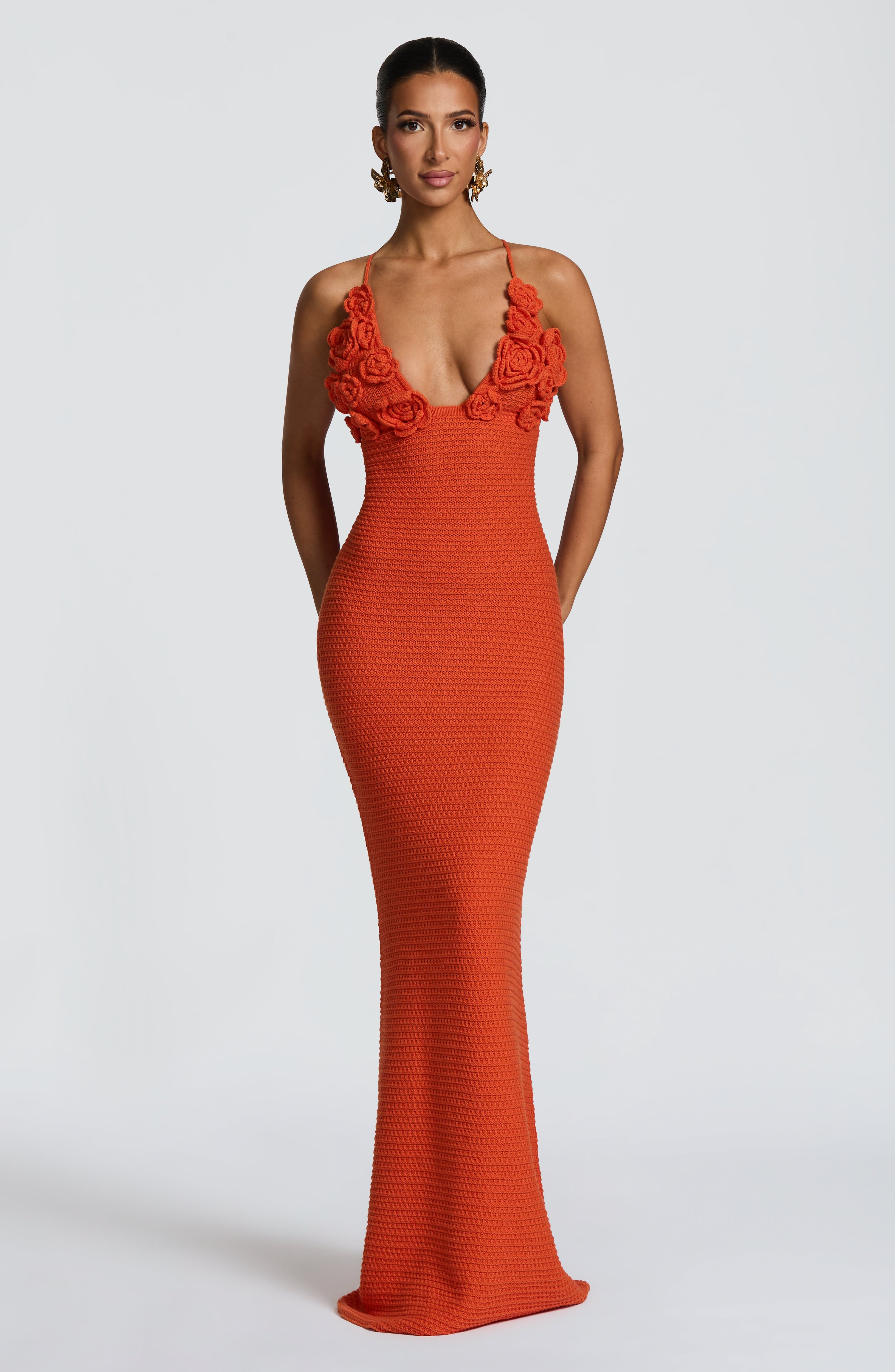 Flourenne Celanya Maxi Dress in Orange