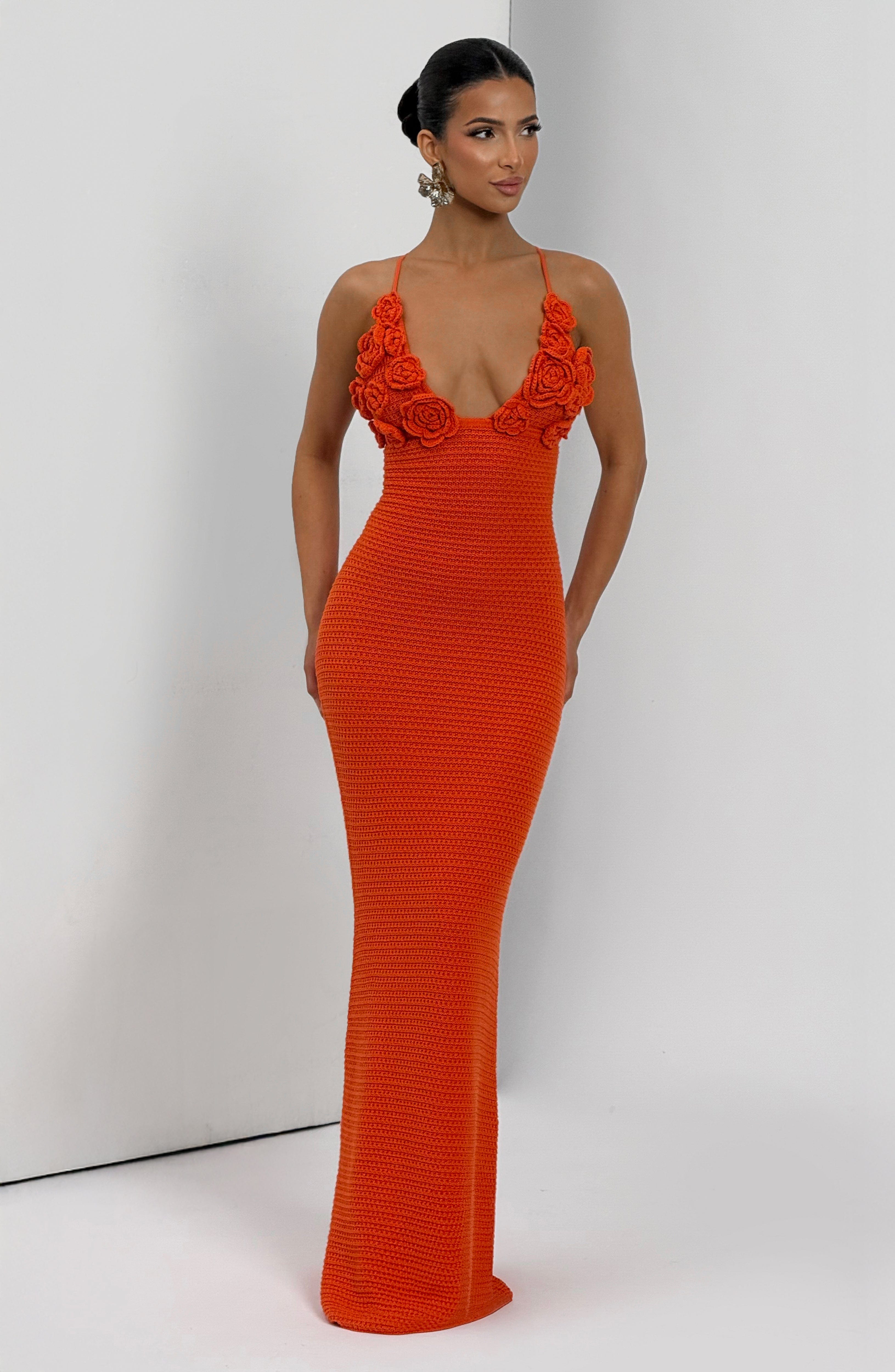 Flourenne Celanya Maxi Dress in Orange