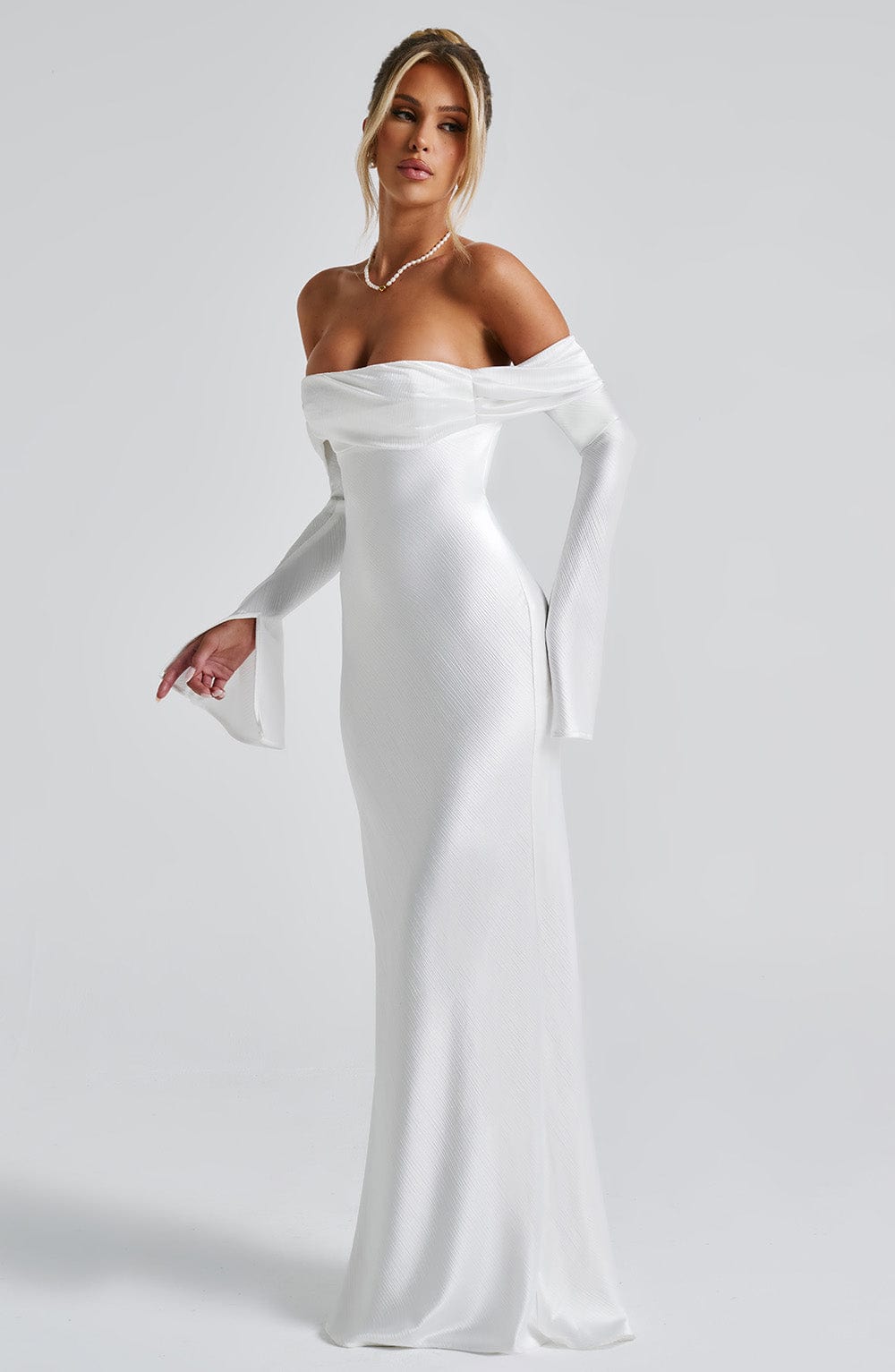 Flourenne Celeste Maxi Dress in Ivory