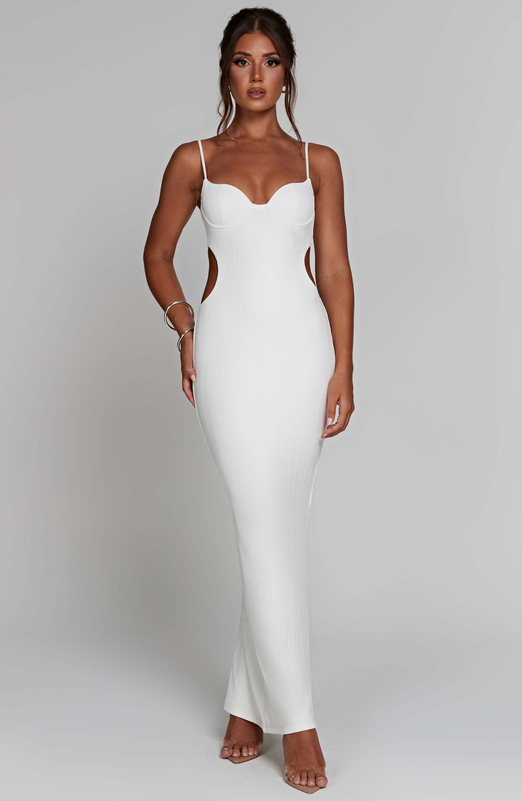 Flourenne Celina Maxi Dress in White