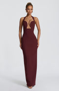 Flourenne Charlotta Maxi Dress in Cherry Lacquer