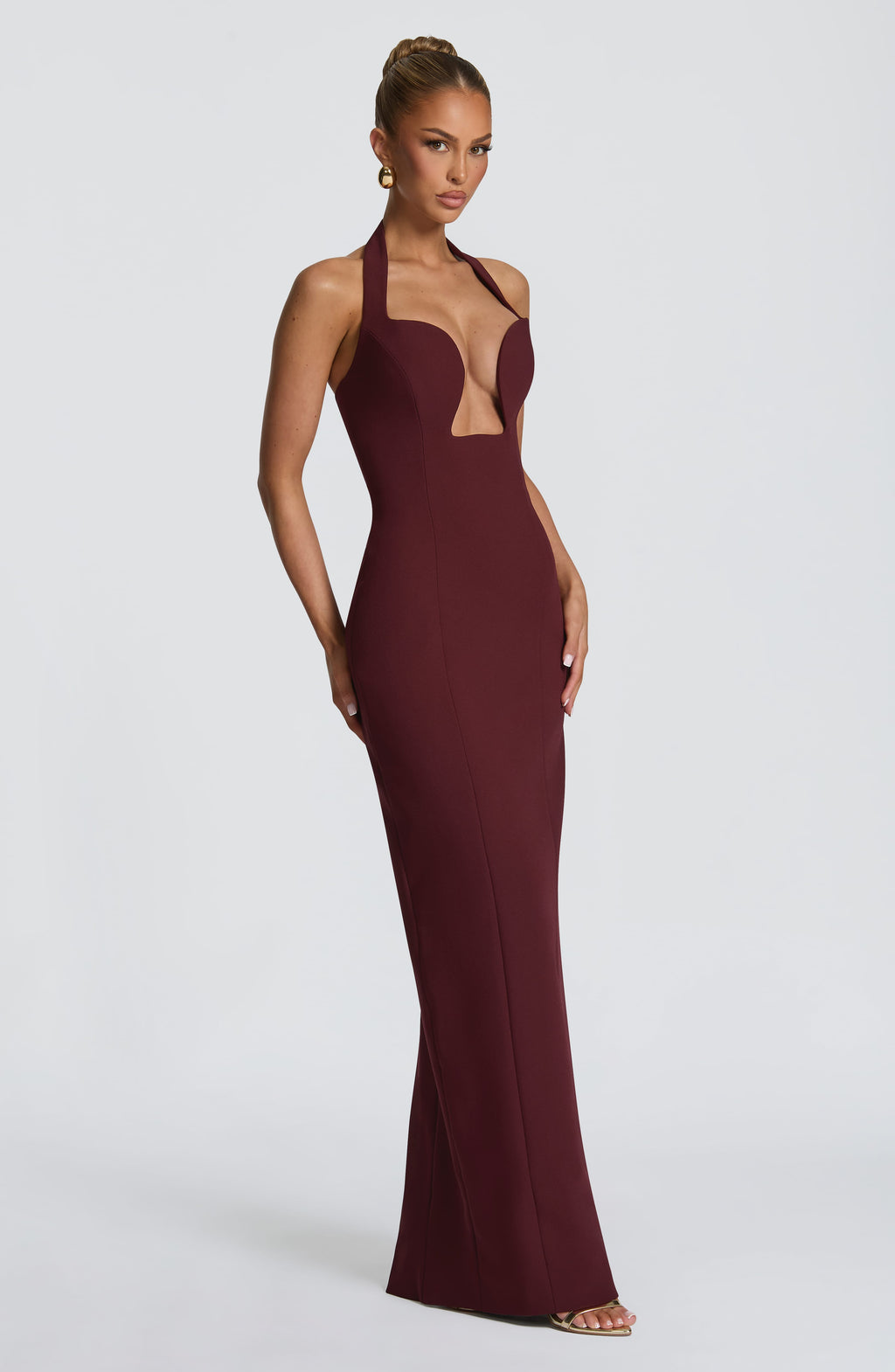 Flourenne Charlotta Maxi Dress in Cherry Lacquer