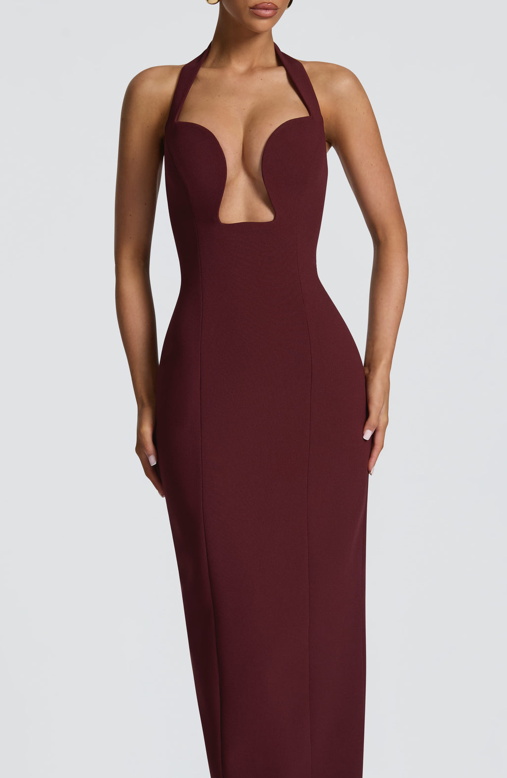 Flourenne Charlotta Maxi Dress in Cherry Lacquer