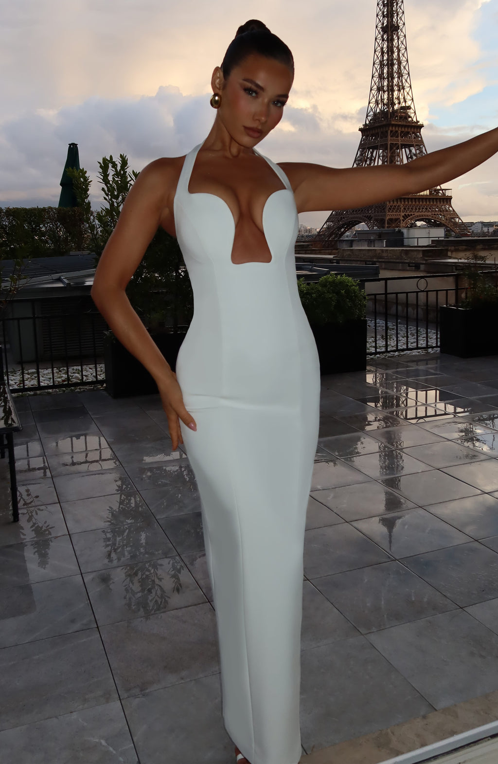 Flourenne Charlotta Maxi Dress in Ivory