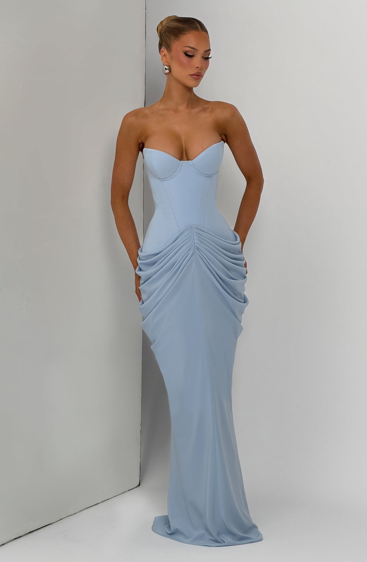 Flourenne Chiarra Maxi Dress in Glacier Blue