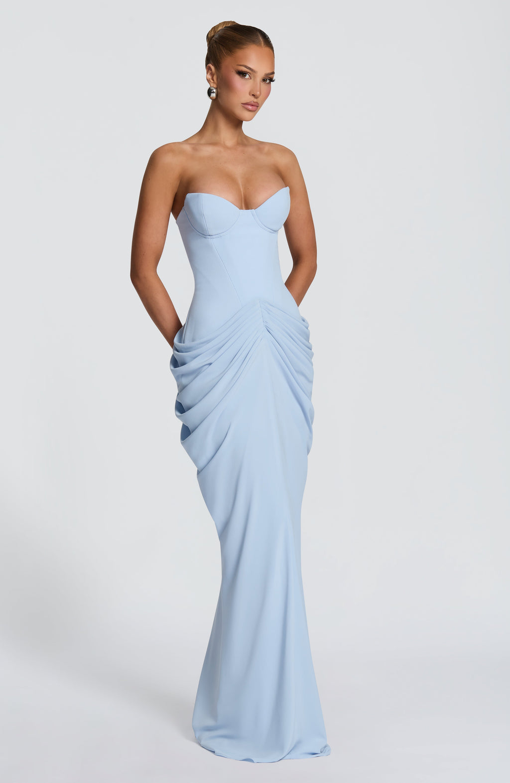 Flourenne Chiarra Maxi Dress in Glacier Blue