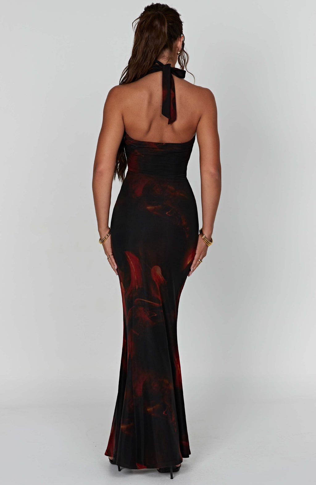 Flourenne Chrisella Maxi Dress in Fire Print