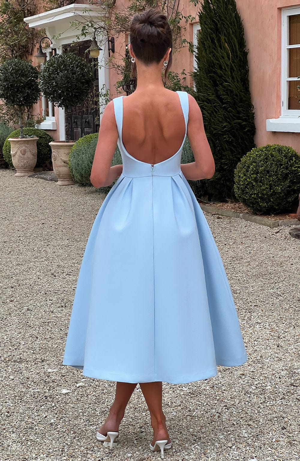 Flourenne Clarabelle Midi Dress in Blue