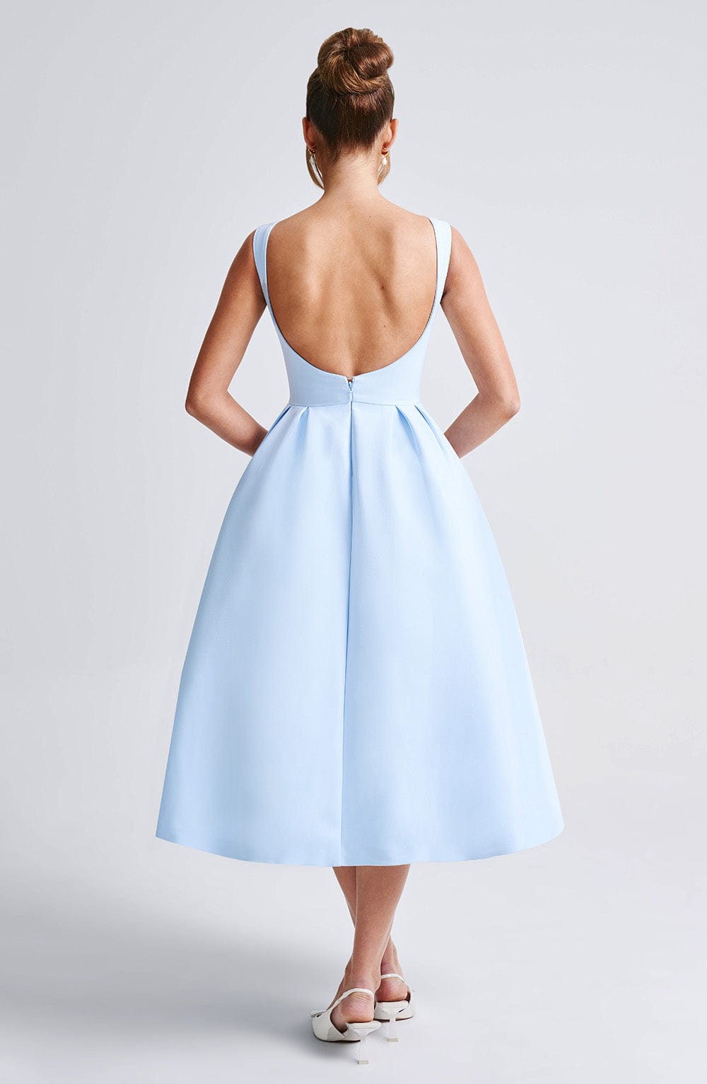 Flourenne Clarabelle Midi Dress in Blue