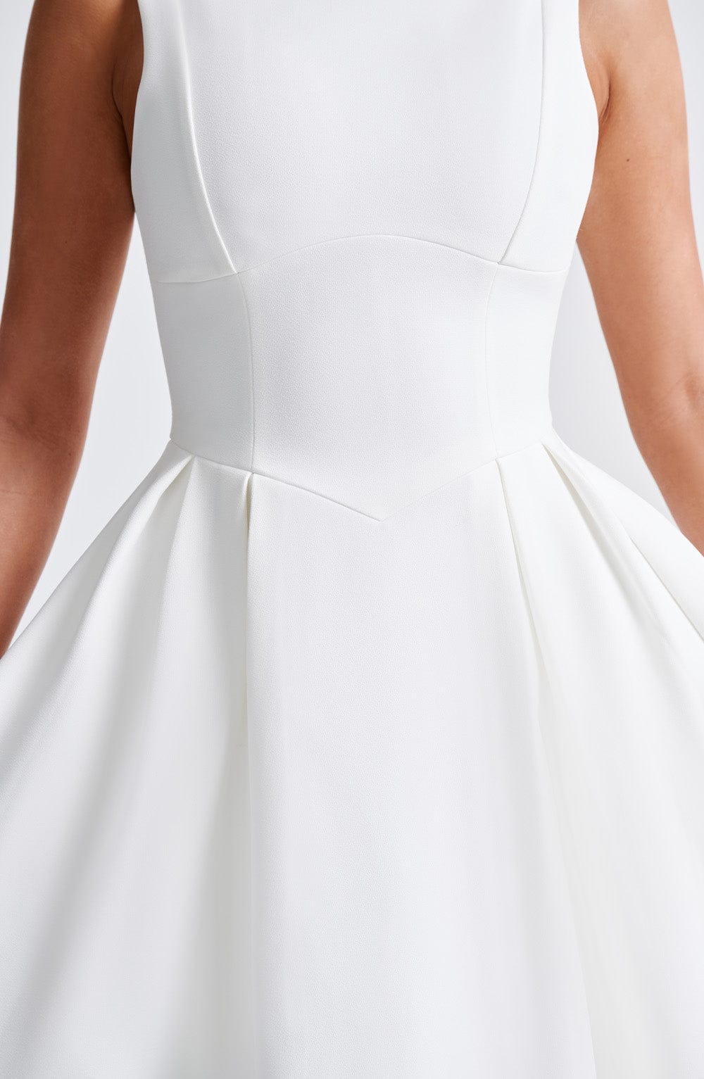 Flourenne Clarabelle Midi Dress in Ivory