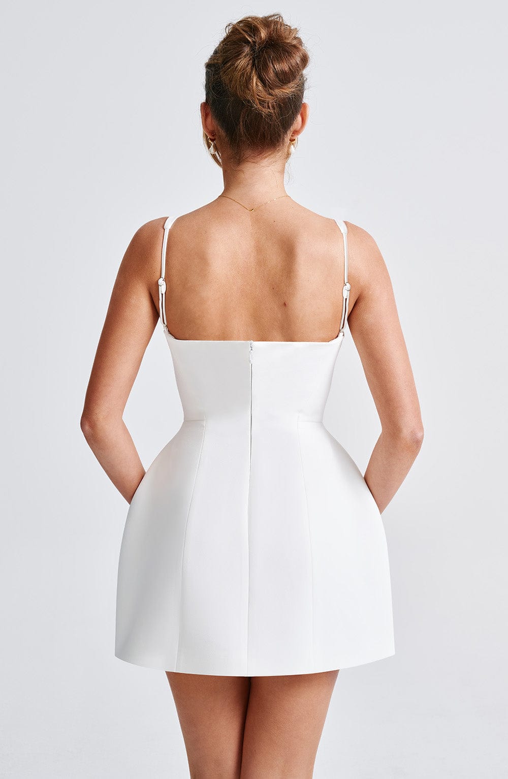 Flourenne Clarette Mini Dress in Ivory