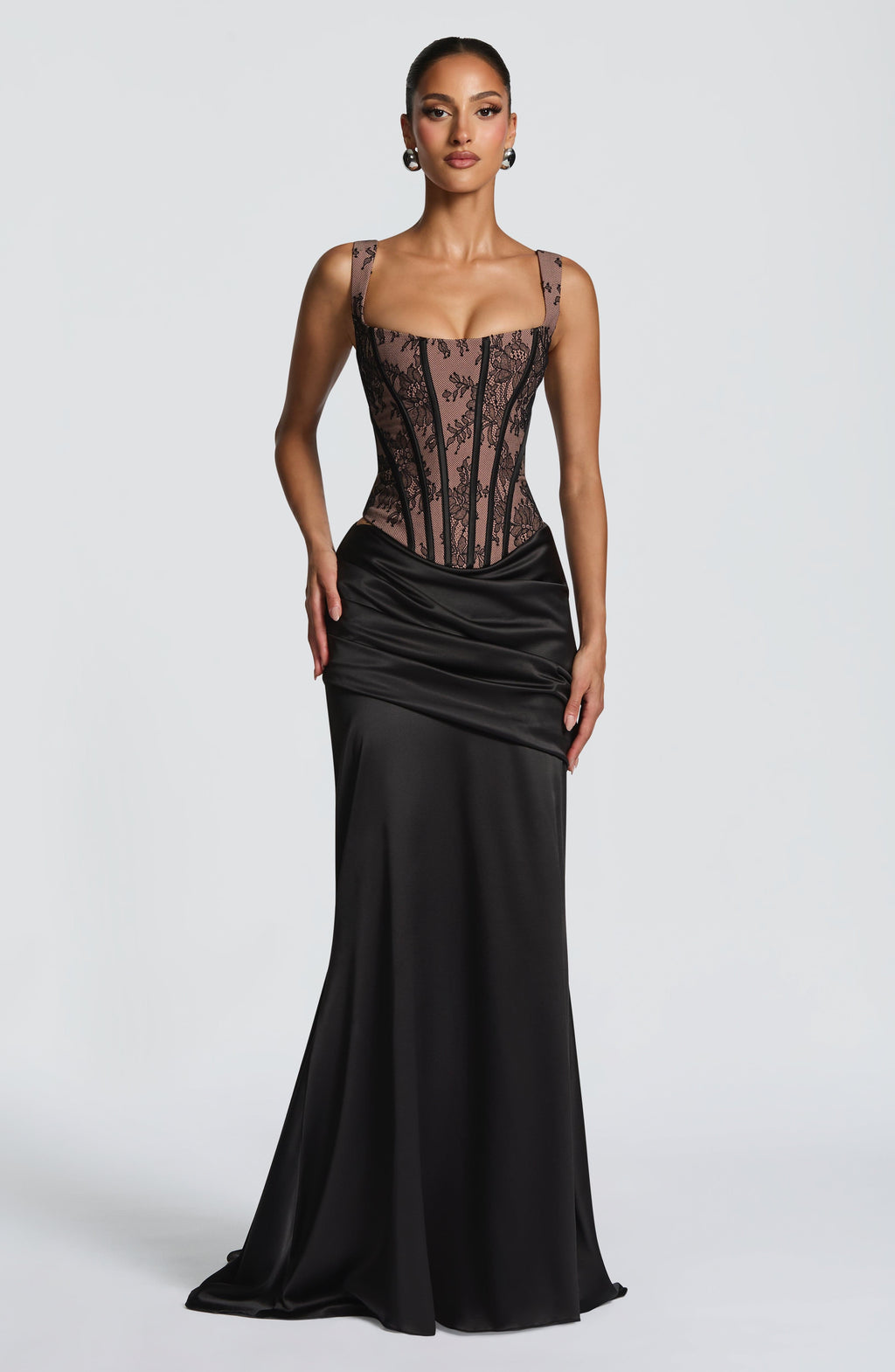 Flourenne Claudine Maxi Skirt in Black