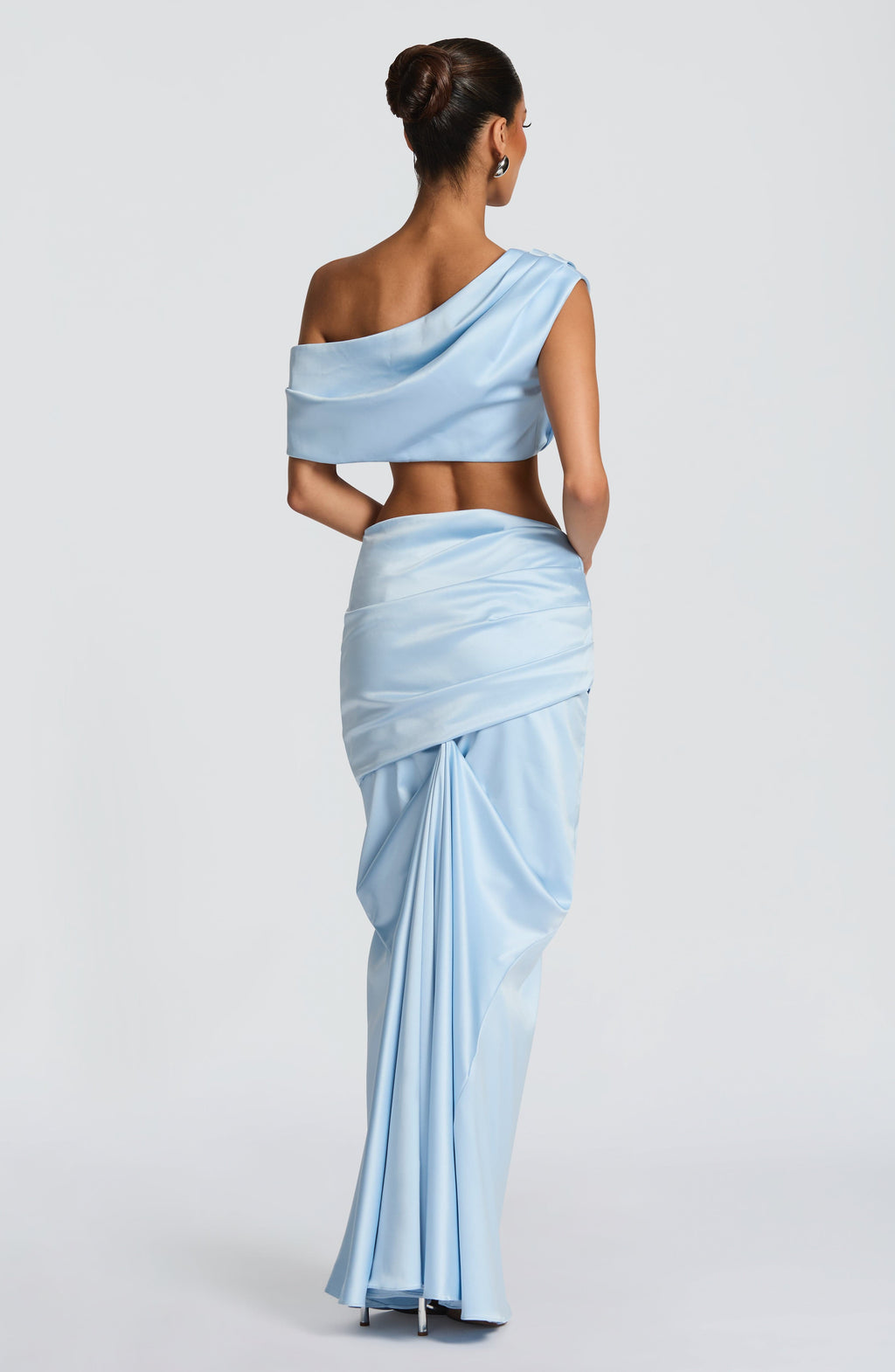 Flourenne Claudine Maxi Skirt in Glacier Blue