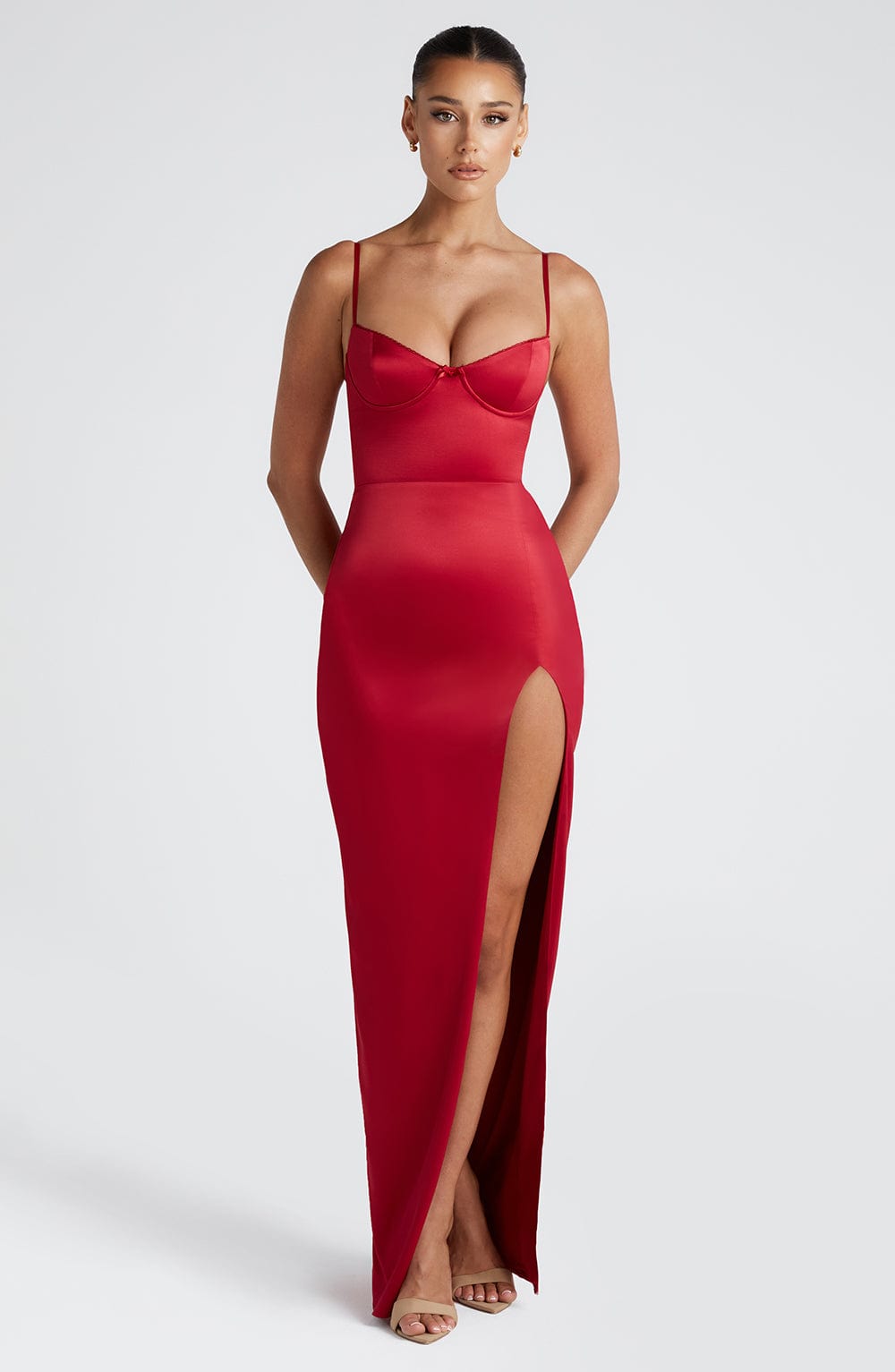 Flourenne Clementia Maxi Dress in Red
