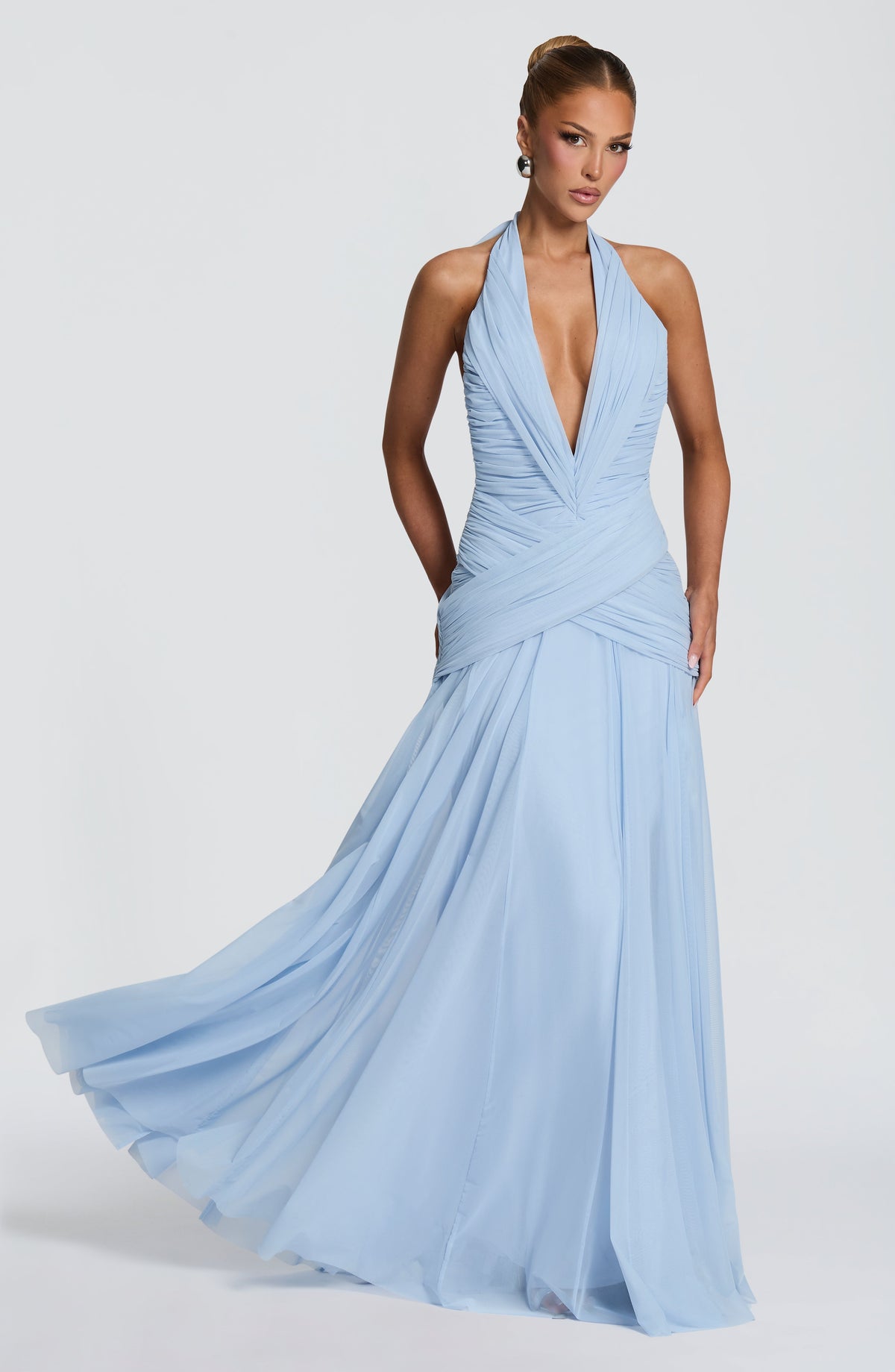 Flourenne Cleora Maxi Dress in Glacier Blue