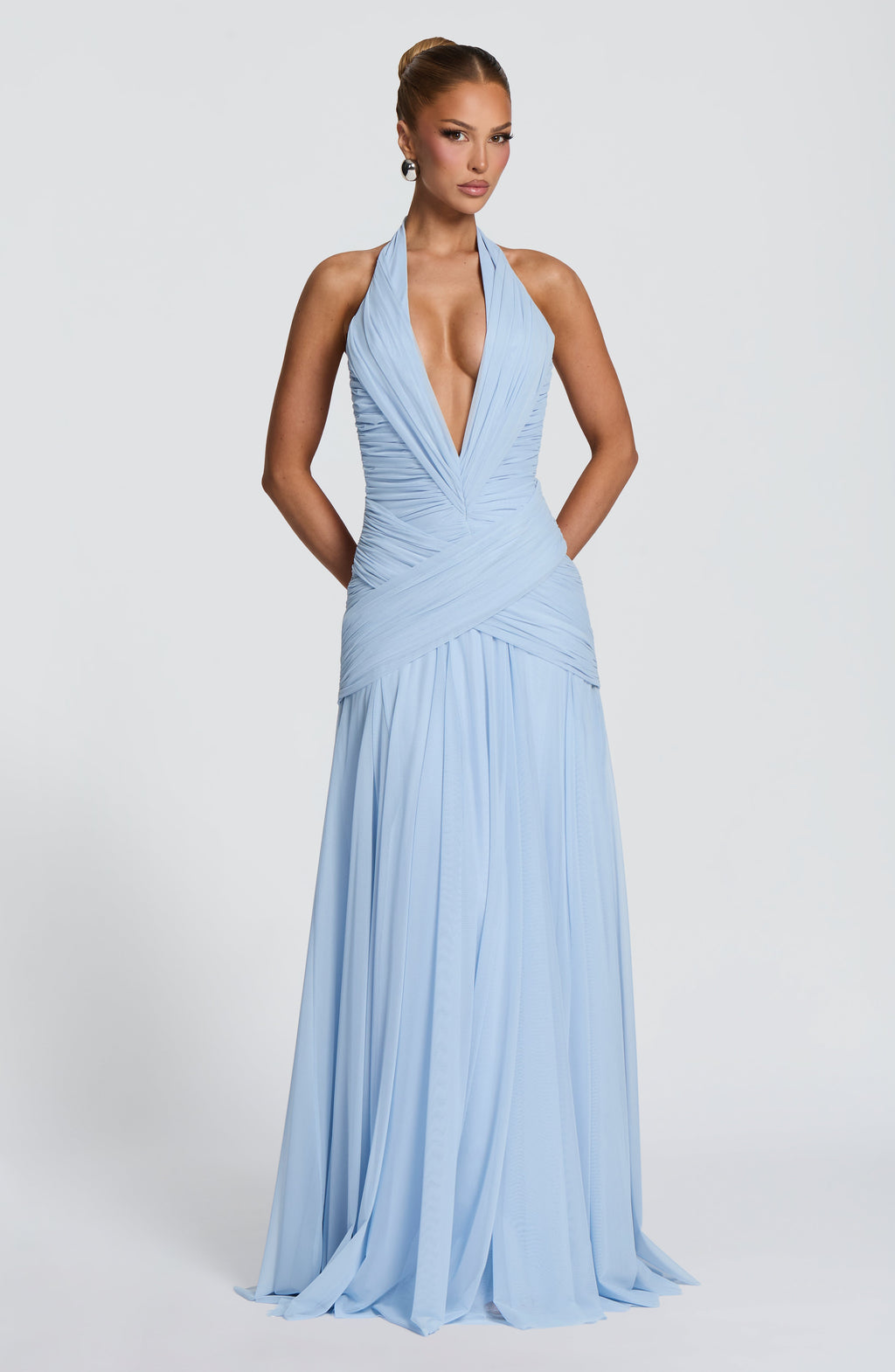 Flourenne Cleora Maxi Dress in Glacier Blue