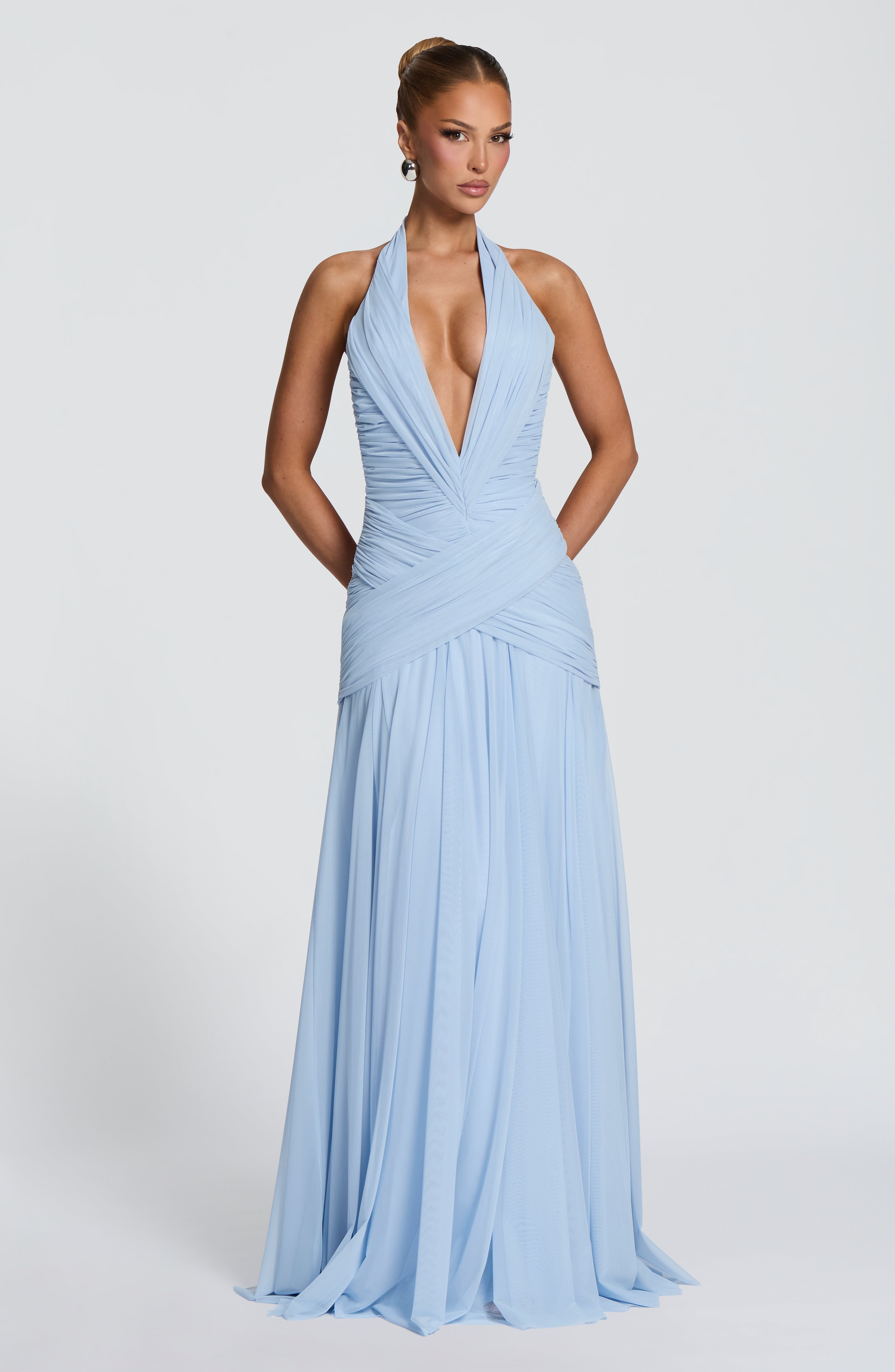 Flourenne Cleora Maxi Dress in Glacier Blue
