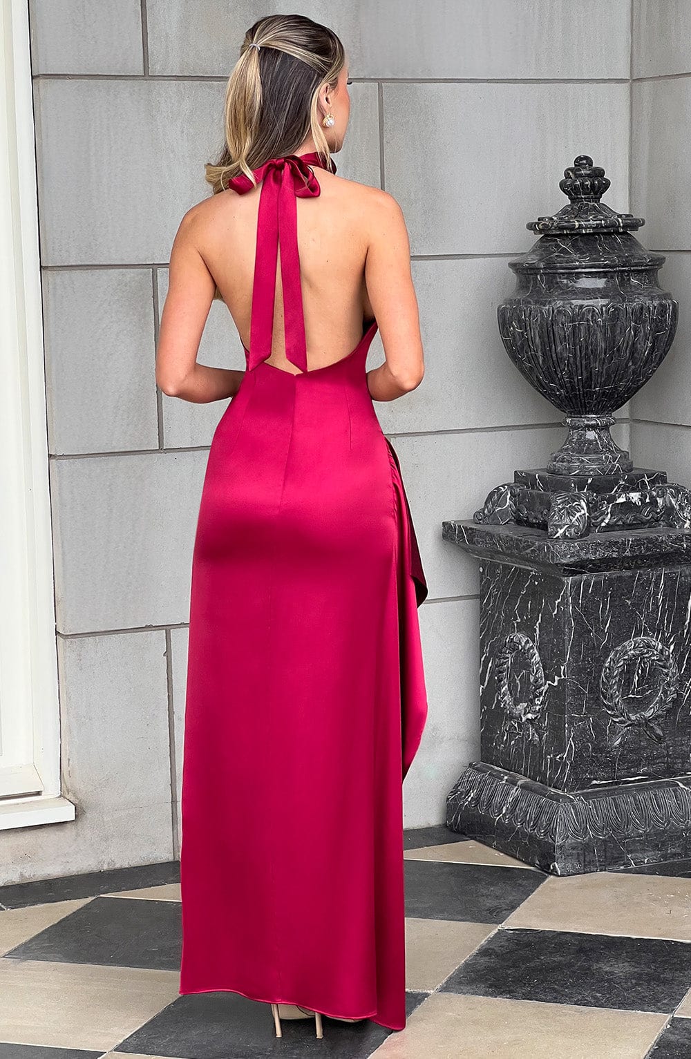Flourenne Coletta Maxi Dress in Burgundy
