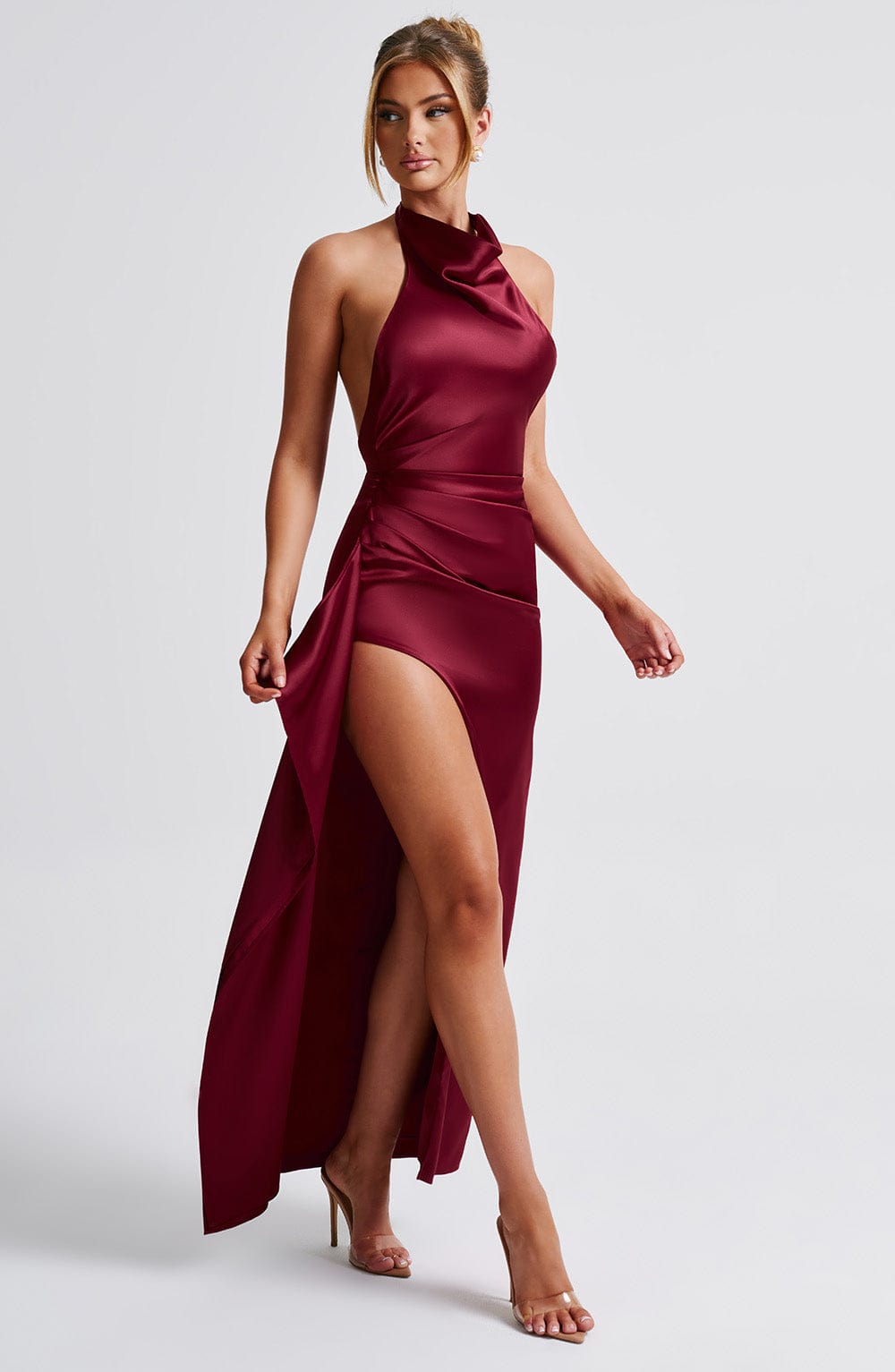 Flourenne Coletta Maxi Dress in Burgundy