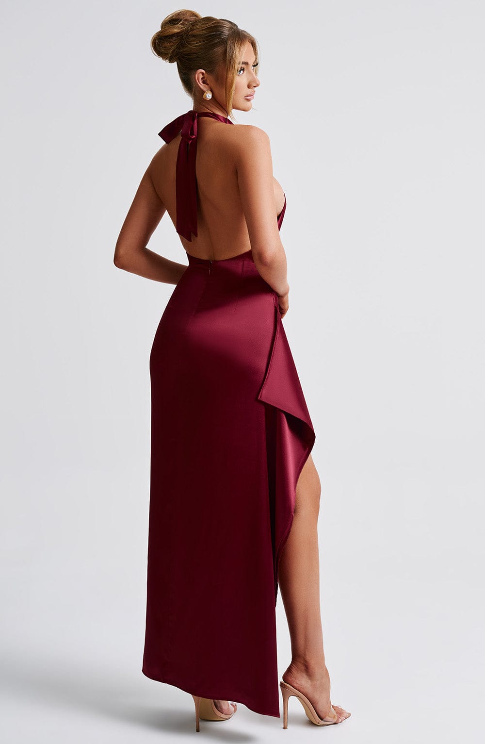 Flourenne Coletta Maxi Dress in Burgundy