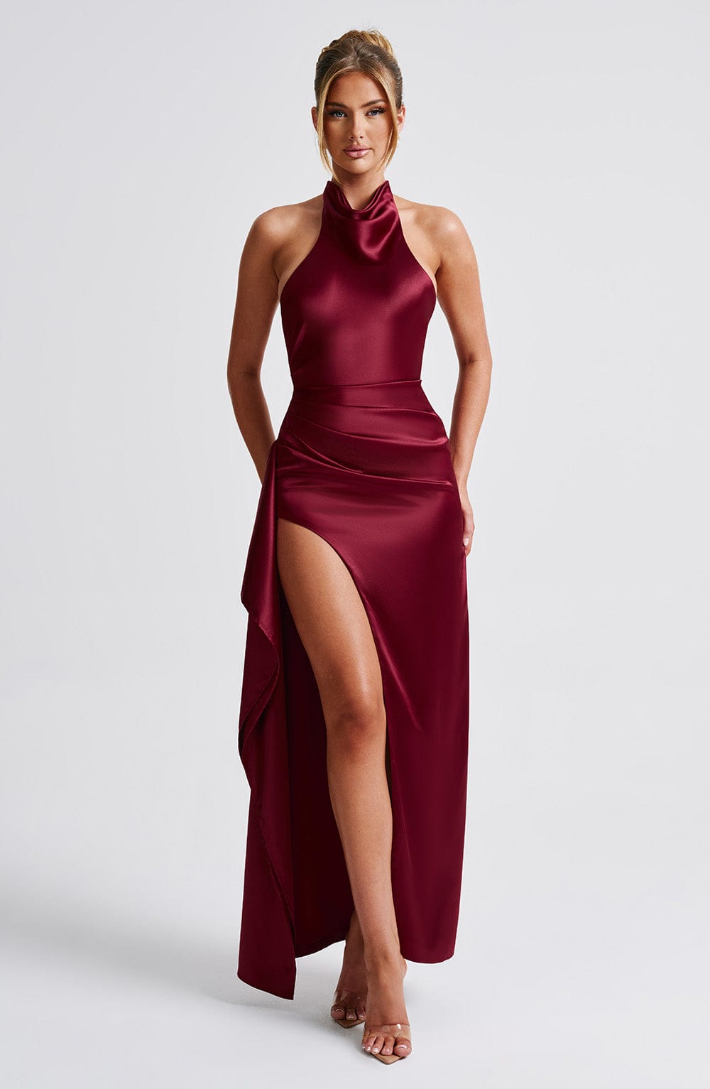 Flourenne Coletta Maxi Dress in Burgundy