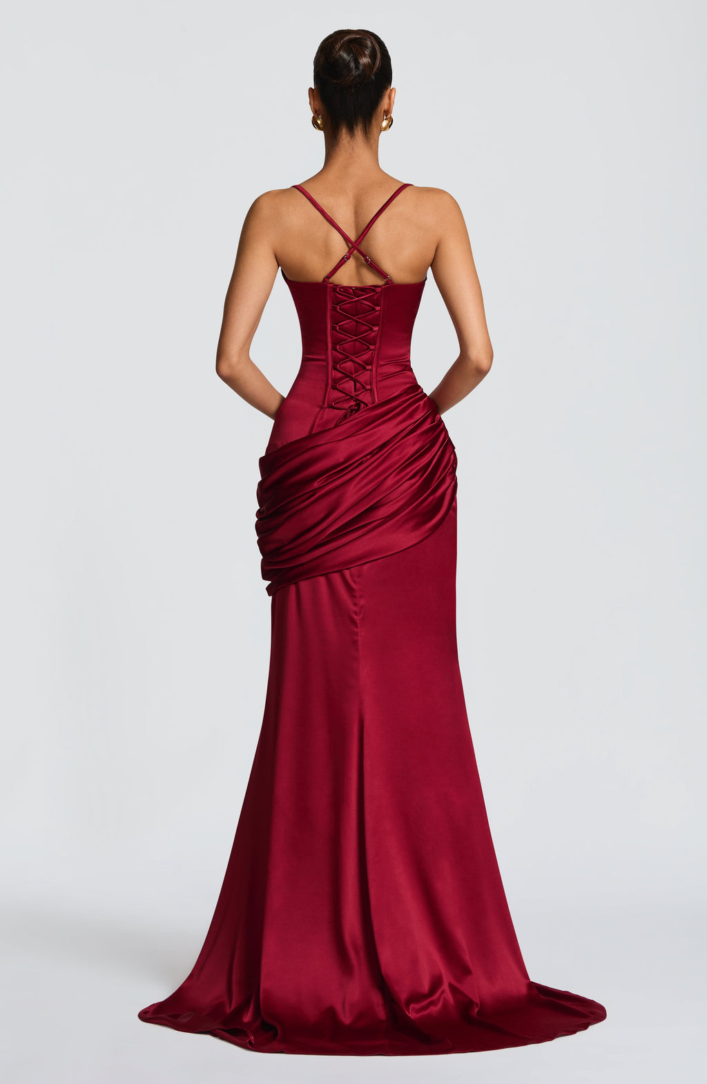 Flourenne Conlia Gown in Burgundy