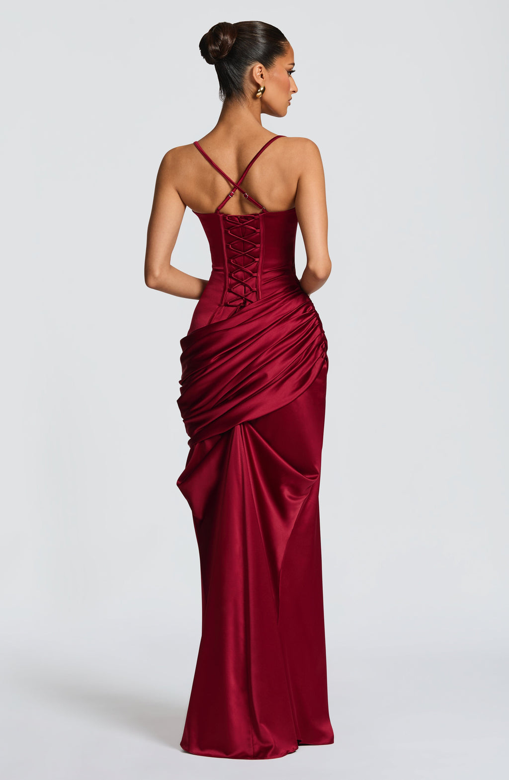 Flourenne Conlia Gown in Burgundy
