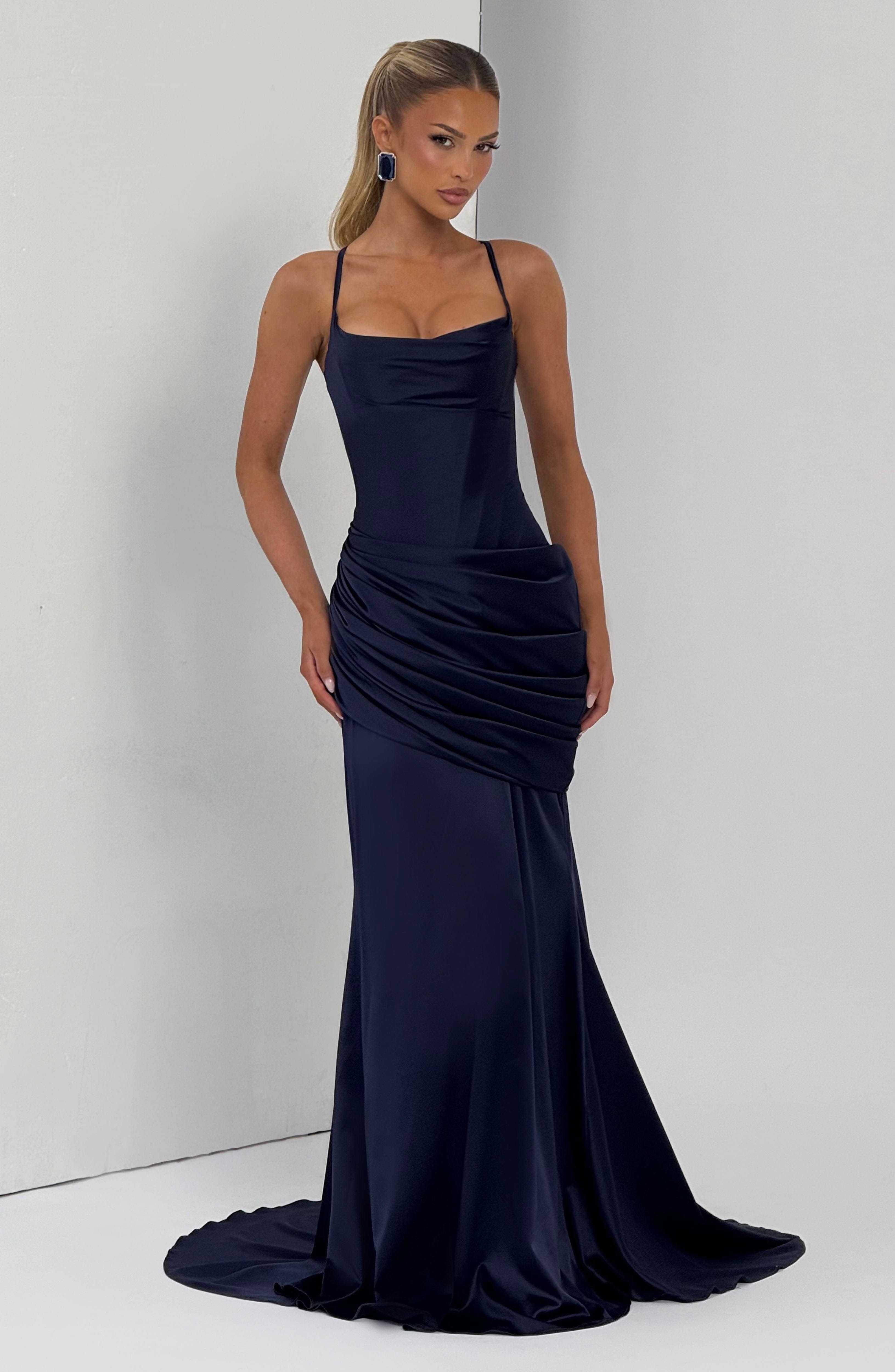 Flourenne Conlia Gown in Navy