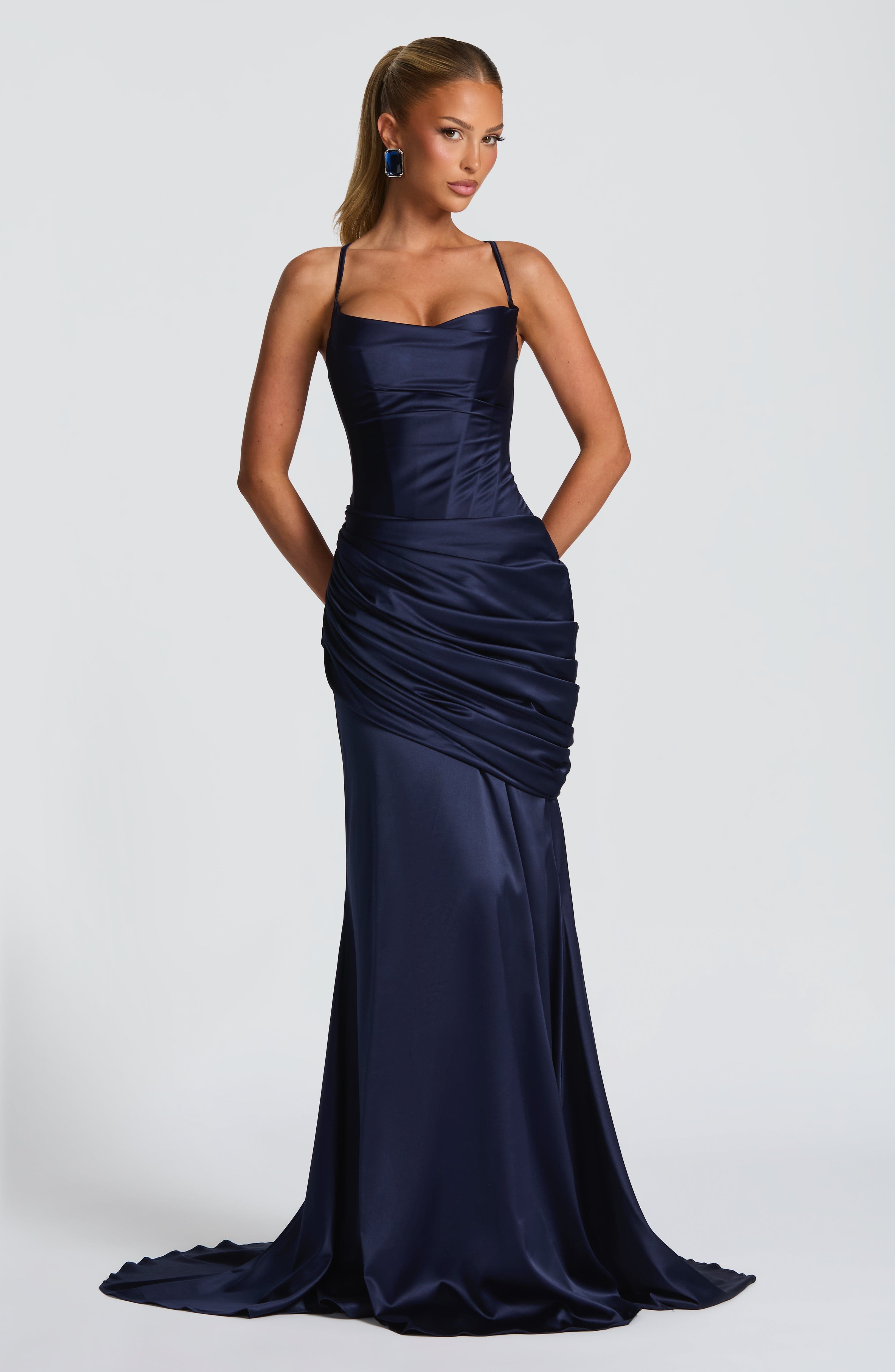Flourenne Conlia Gown in Navy