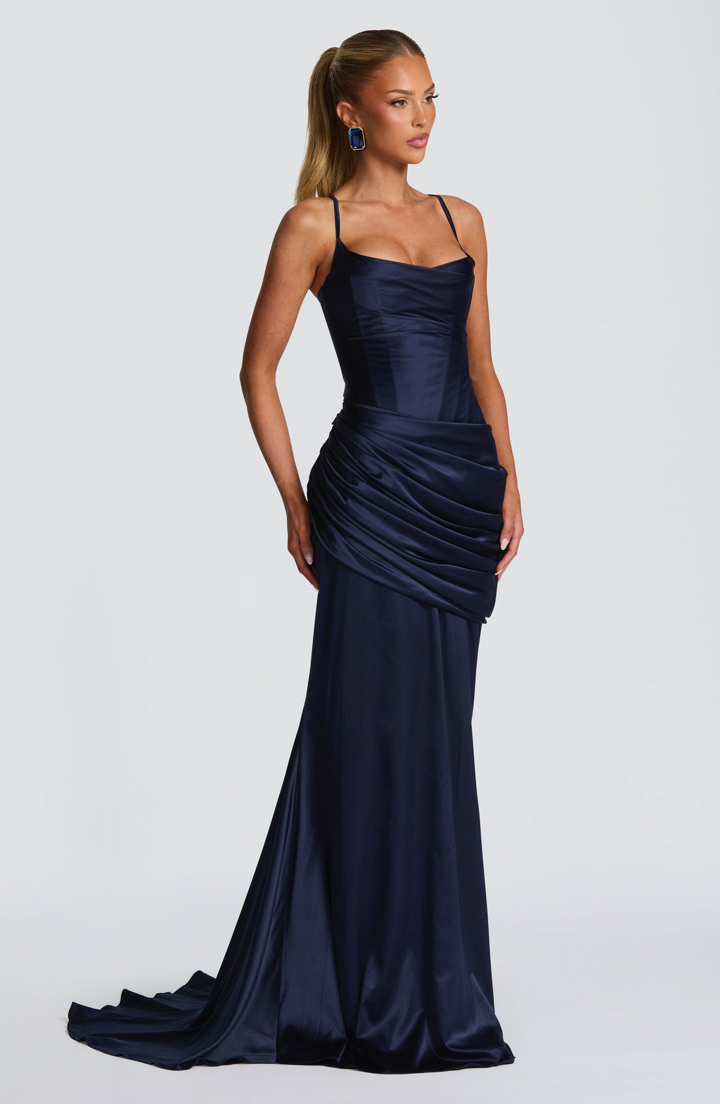 Flourenne Conlia Gown in Navy