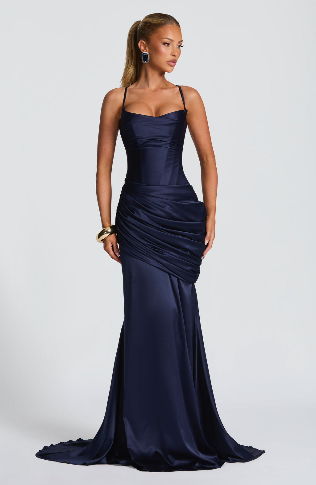 Flourenne Conlia Gown in Navy