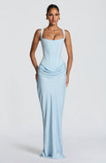 Flourenne Cornalie Maxi Dress in Baby Blue