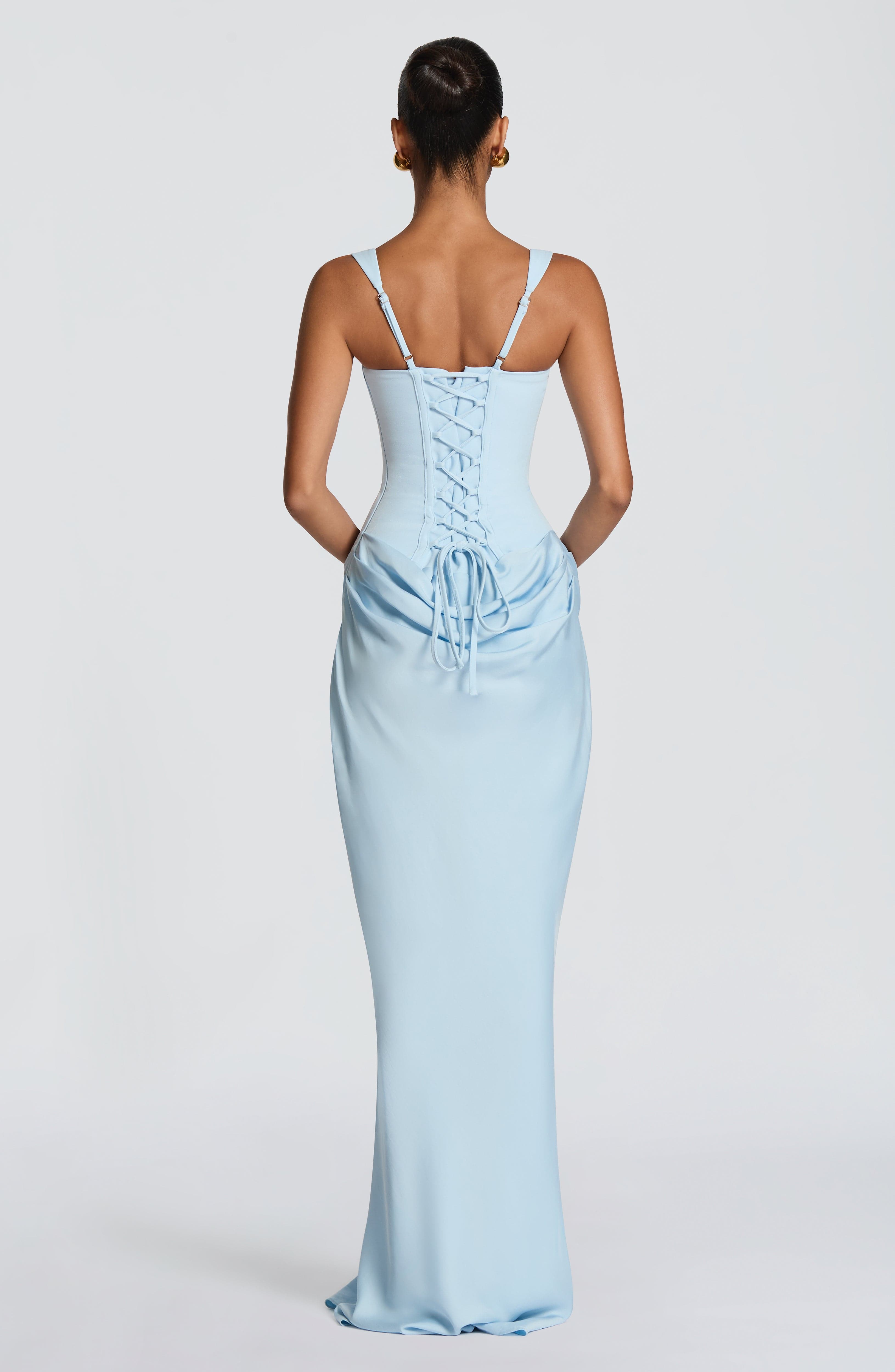 Flourenne Cornalie Maxi Dress in Baby Blue