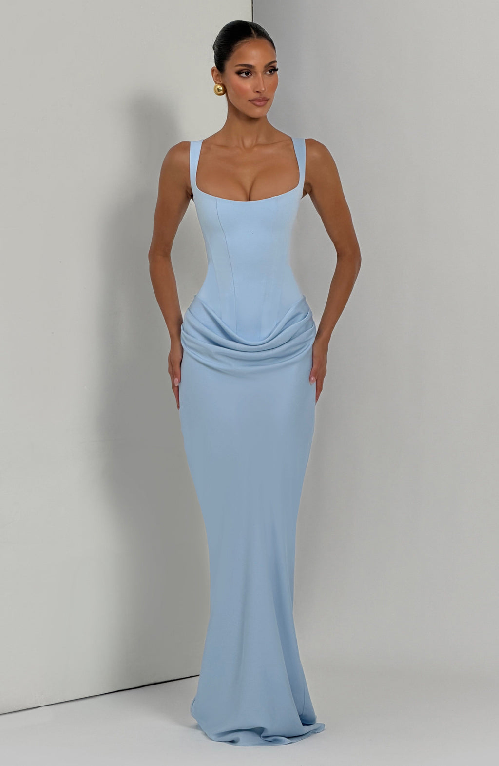 Flourenne Cornalie Maxi Dress in Baby Blue