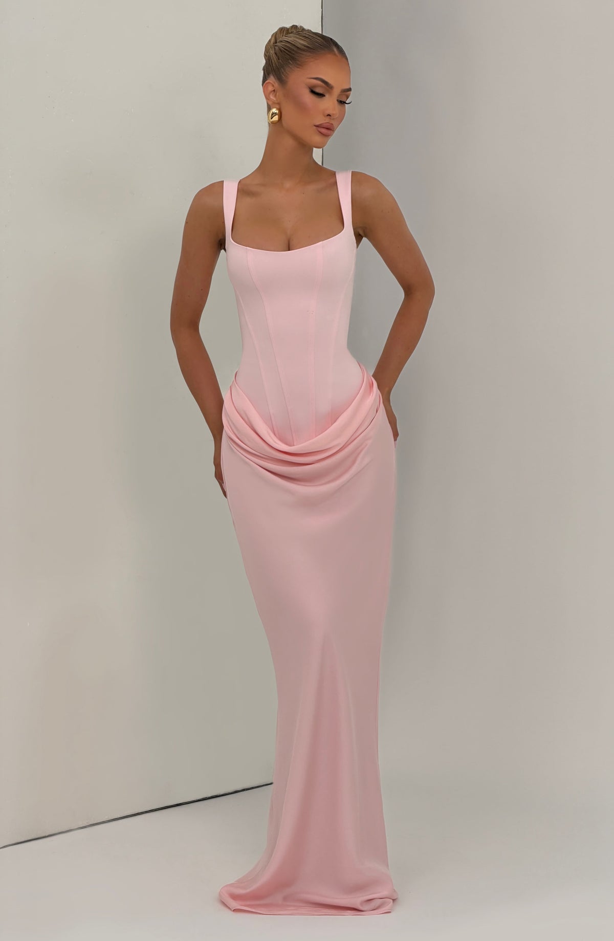 Flourenne Cornalie Maxi Dress in Blush