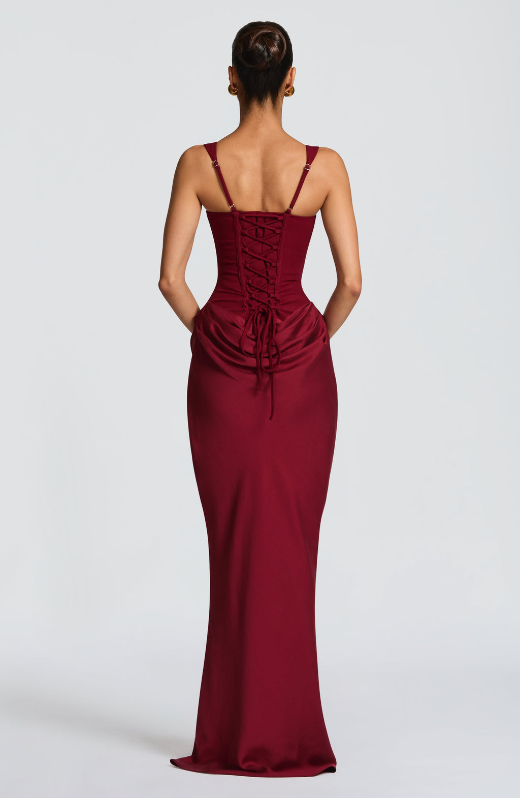 Flourenne Cornalie Maxi Dress in Burgundy