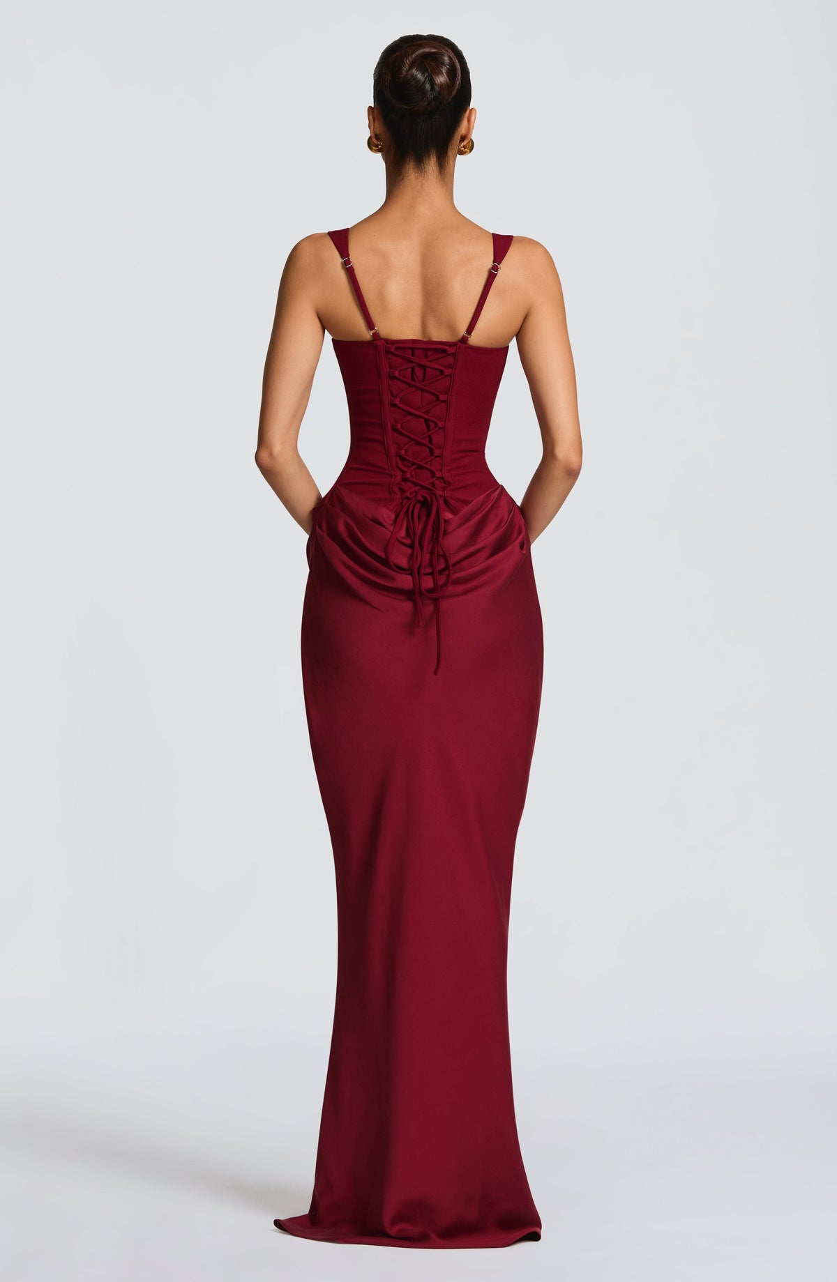 Flourenne Cornalie Maxi Dress in Burgundy