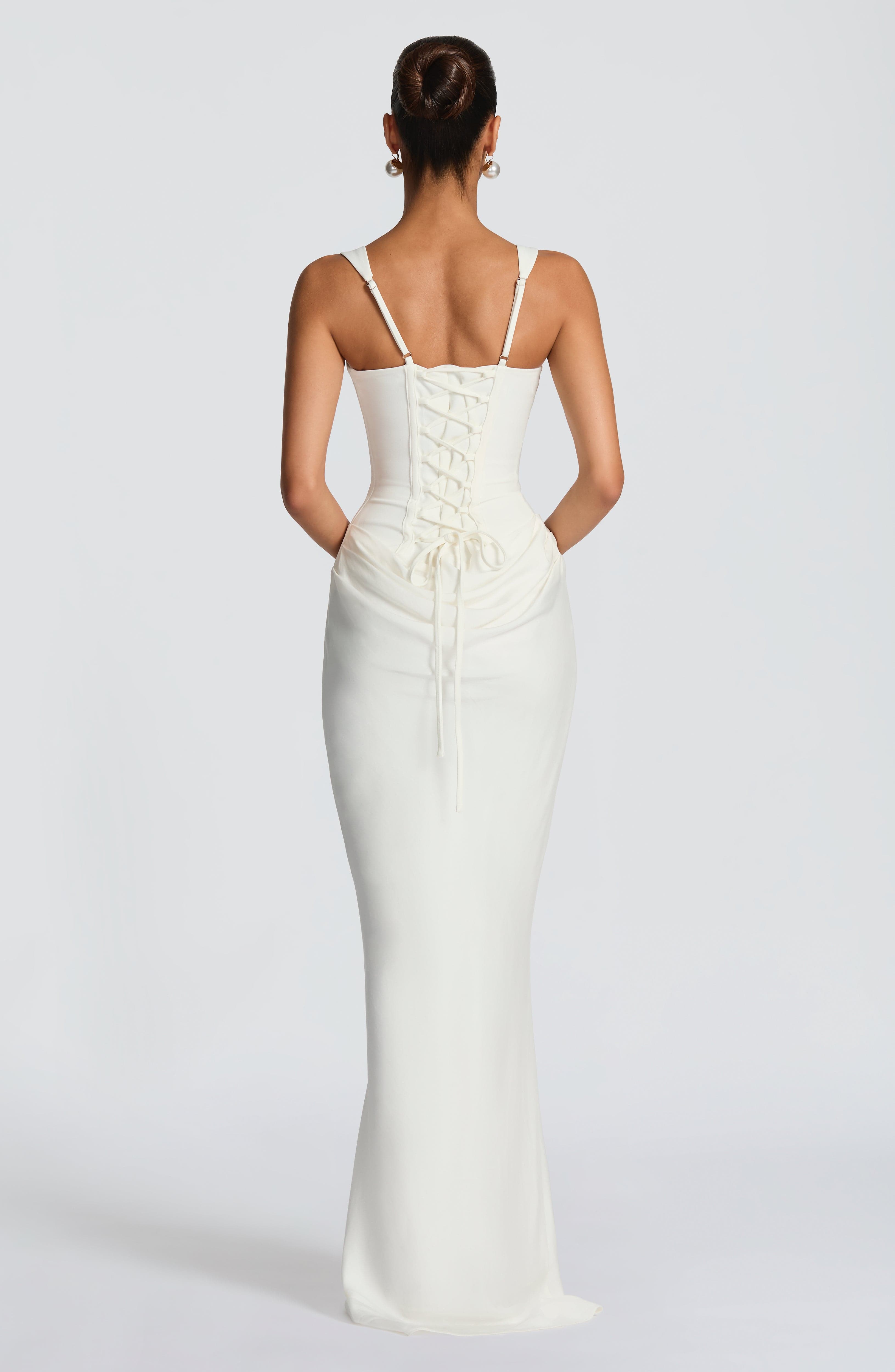 Flourenne Cornalie Maxi Dress in Ivory
